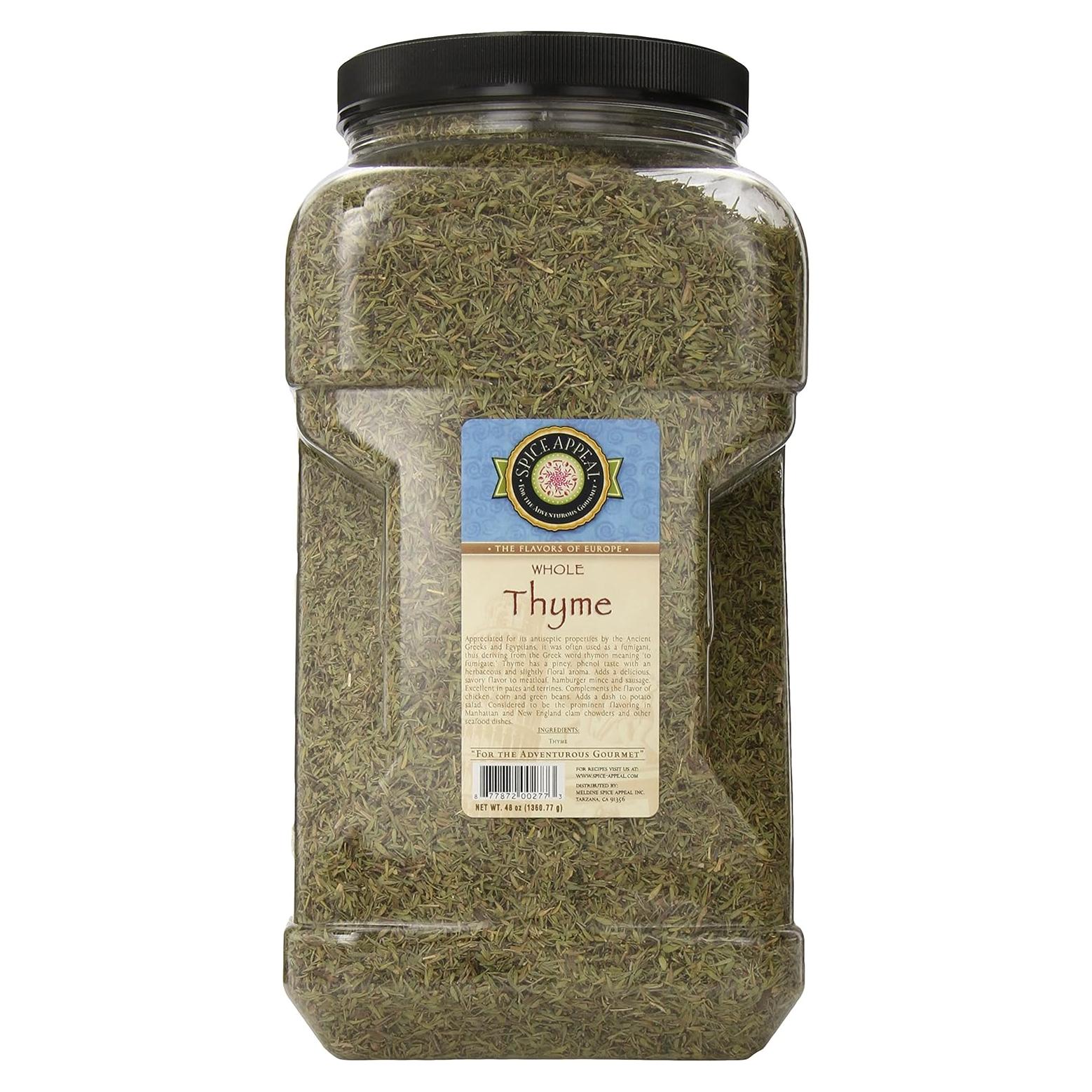 Tomillo Entero Atractivo de Especias 1.36 kg - 100% Natural