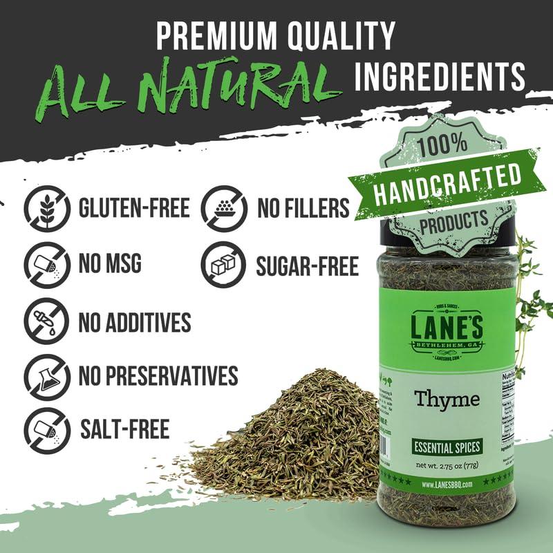Condimento de Tomillo Seco Lane 77g 100% Natural Hecho en EE. UU.