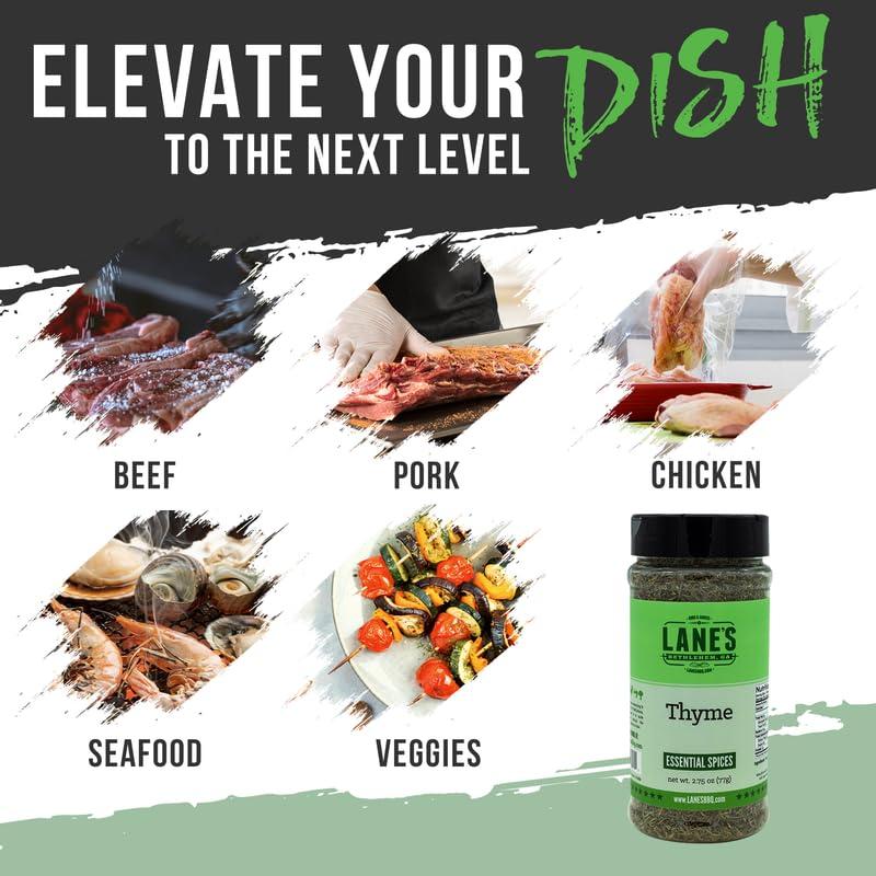 Condimento de Tomillo Seco Lane 77g 100% Natural Hecho en EE. UU.