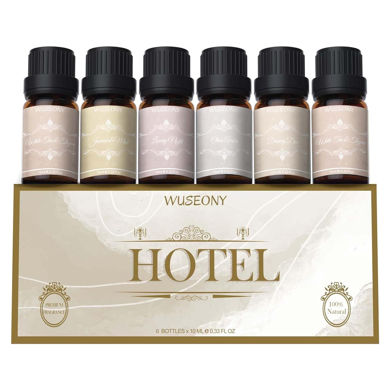 Juego de Aceites Esenciales WUSEONY - Aromaterapia Lujo 6 Fragancias