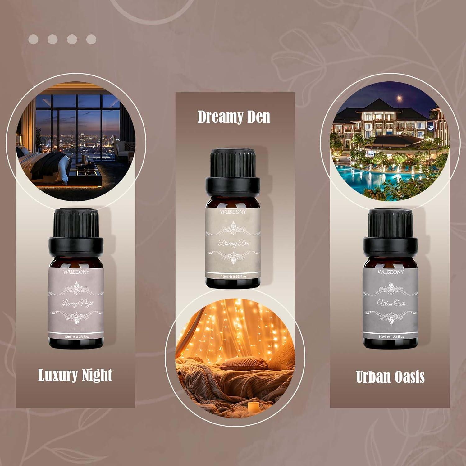 Juego de Aceites Esenciales WUSEONY - Aromaterapia Lujo 6 Fragancias