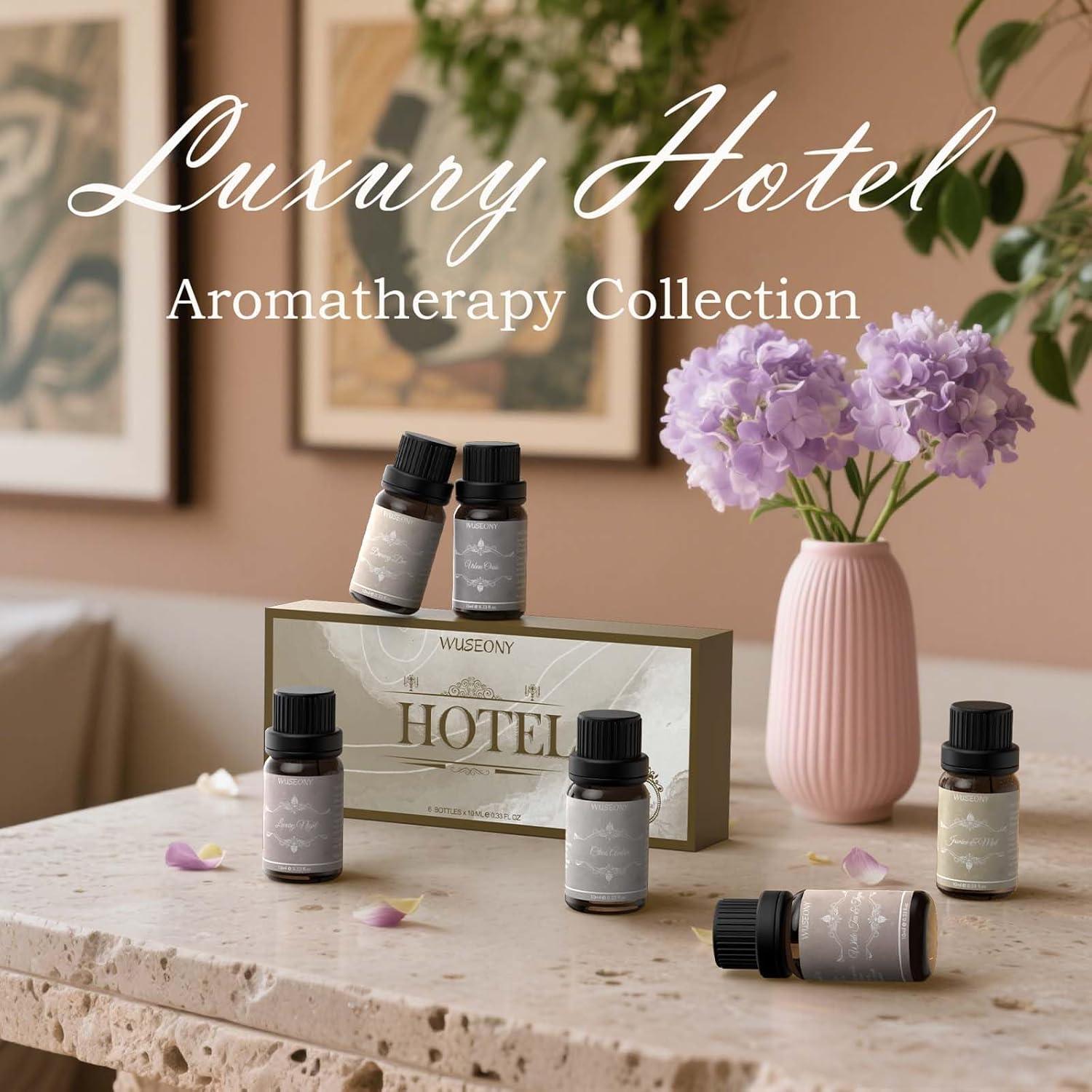 Juego de Aceites Esenciales WUSEONY - Aromaterapia Lujo 6 Fragancias
