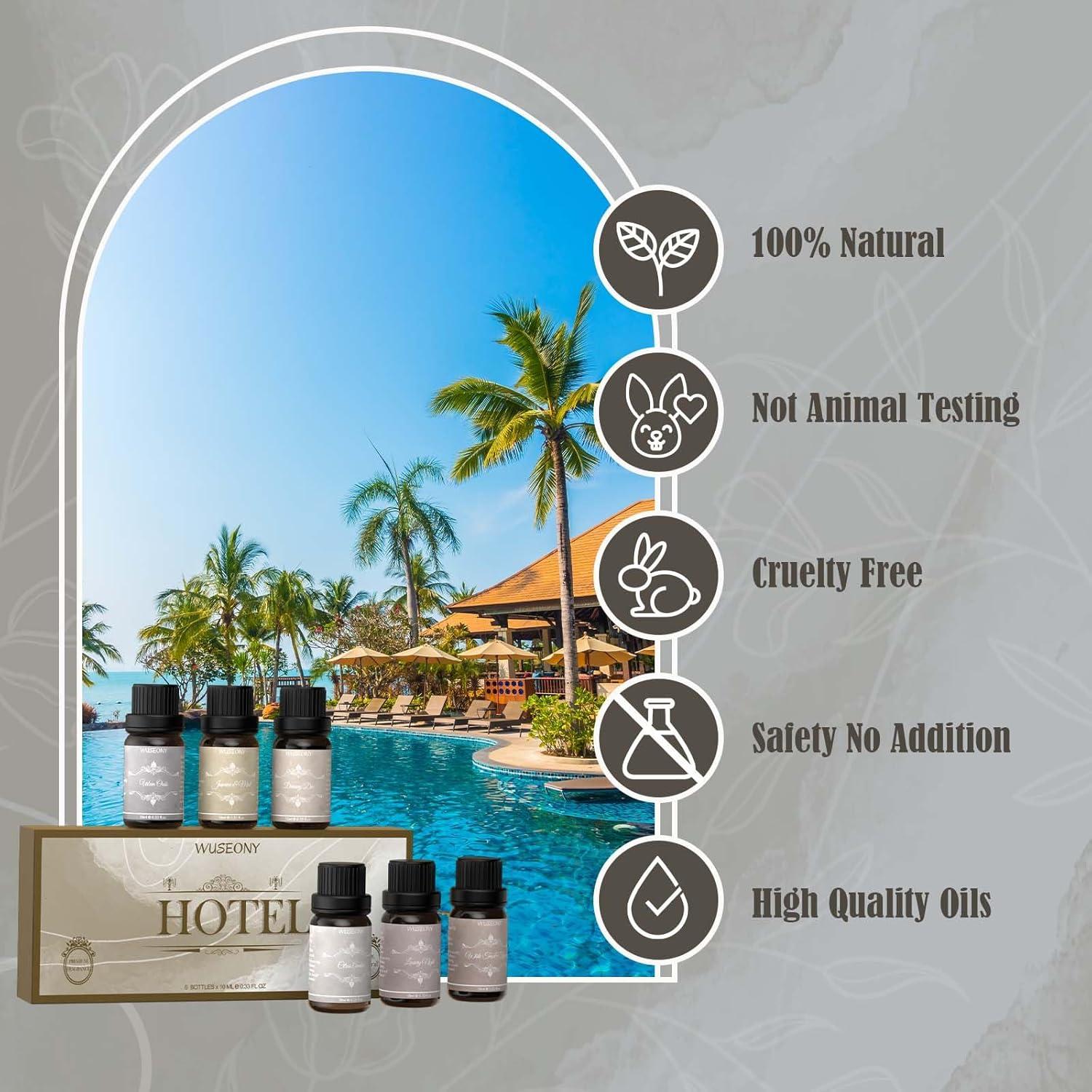 Juego de Aceites Esenciales WUSEONY - Aromaterapia Lujo 6 Fragancias