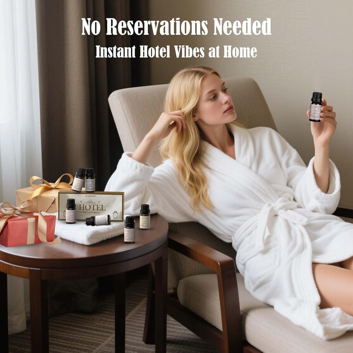 Juego de Aceites Esenciales WUSEONY - Aromaterapia Lujo 6 Fragancias