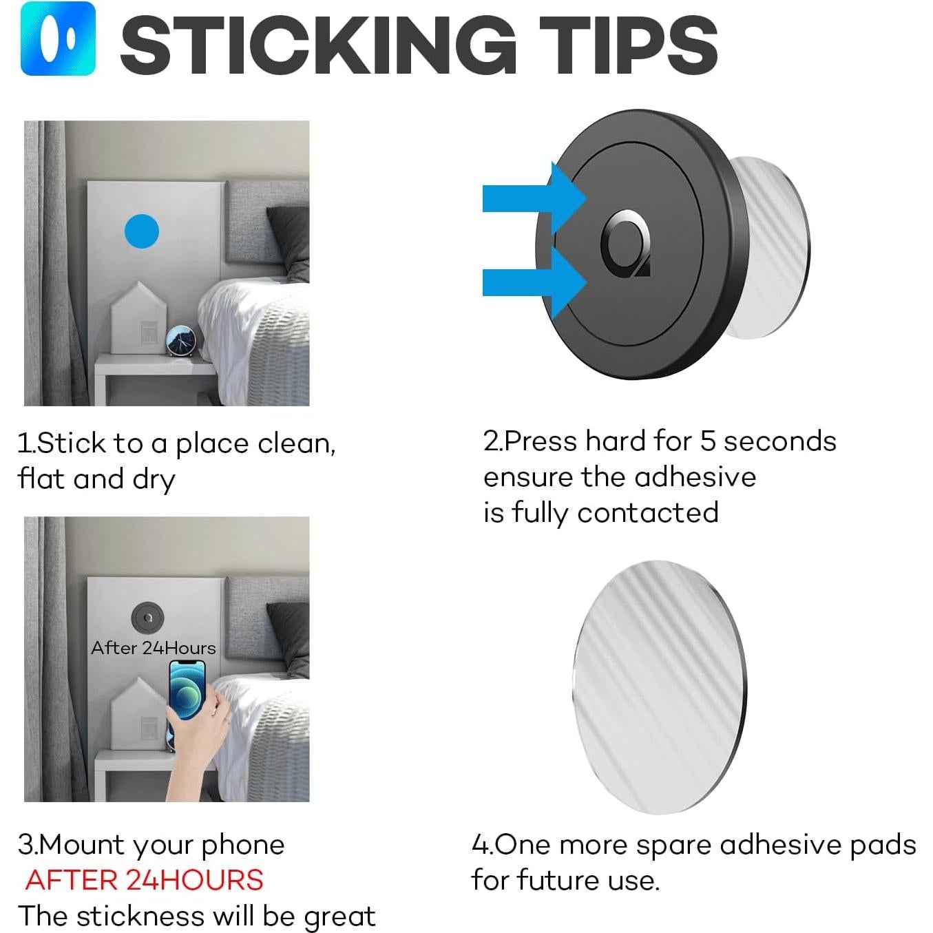 Soporte Magnético Quarble para Magsafe 16 15 14 13 12 Negro