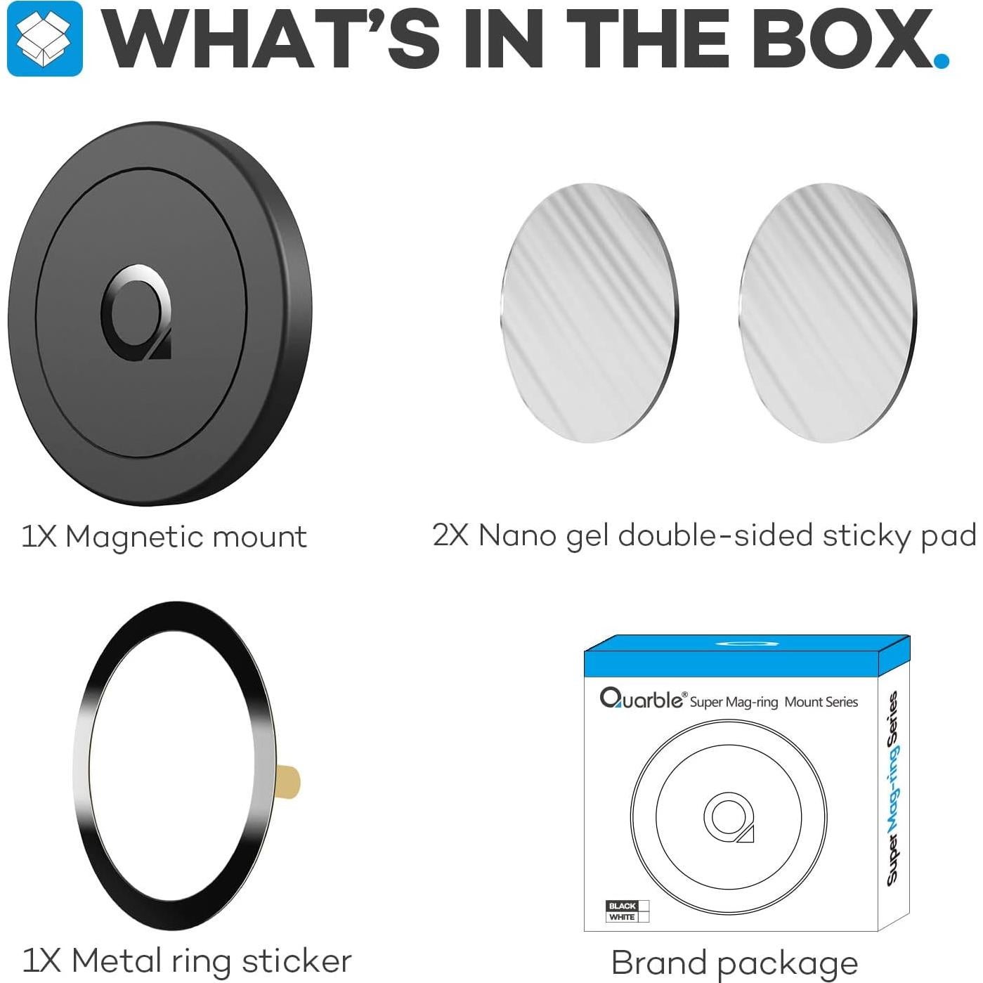 Soporte Magnético Quarble para Magsafe 16 15 14 13 12 Negro