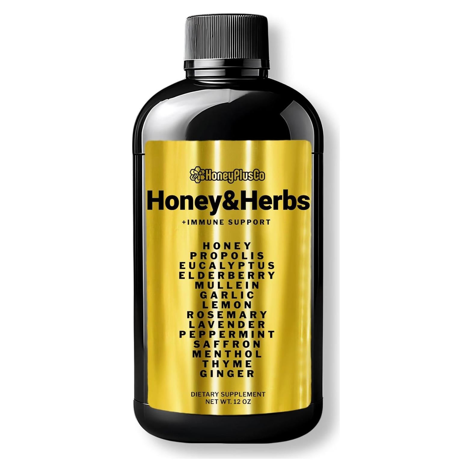 Miel y Hierbas HoneyPlusCo 340g - Alivio Tos y Resfriado