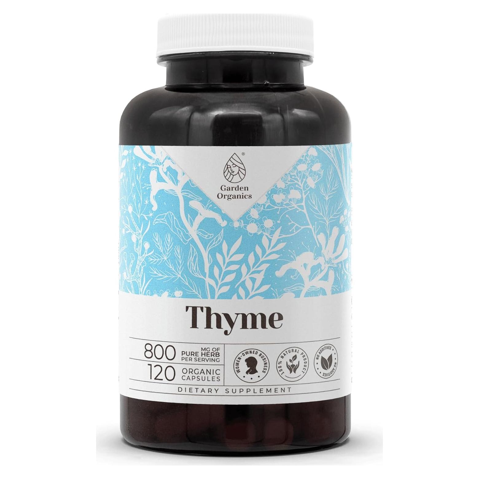 Tomillo 120 Cápsulas Garden Organics | Suplemento Herbal Natural