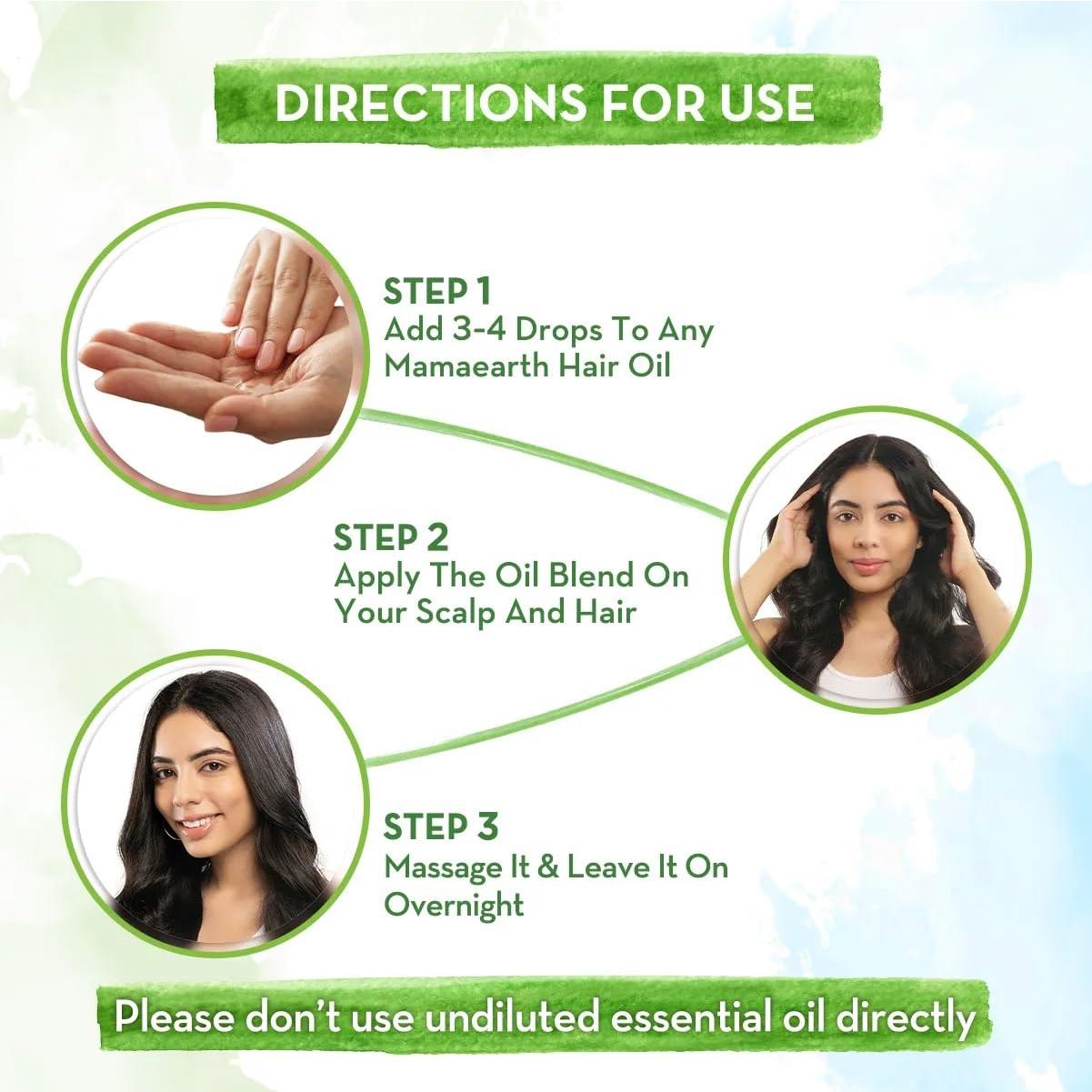 Aceite Esencial de Romero Mamaearth 15 ml - Crecimiento Cabello