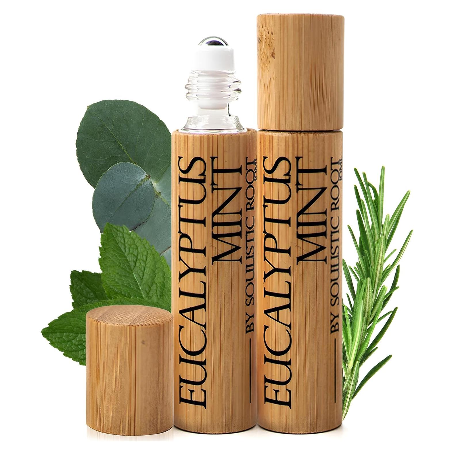 Aceite Esencial Roll-On Eucalipto y Menta Soulistic Root 10ml x2