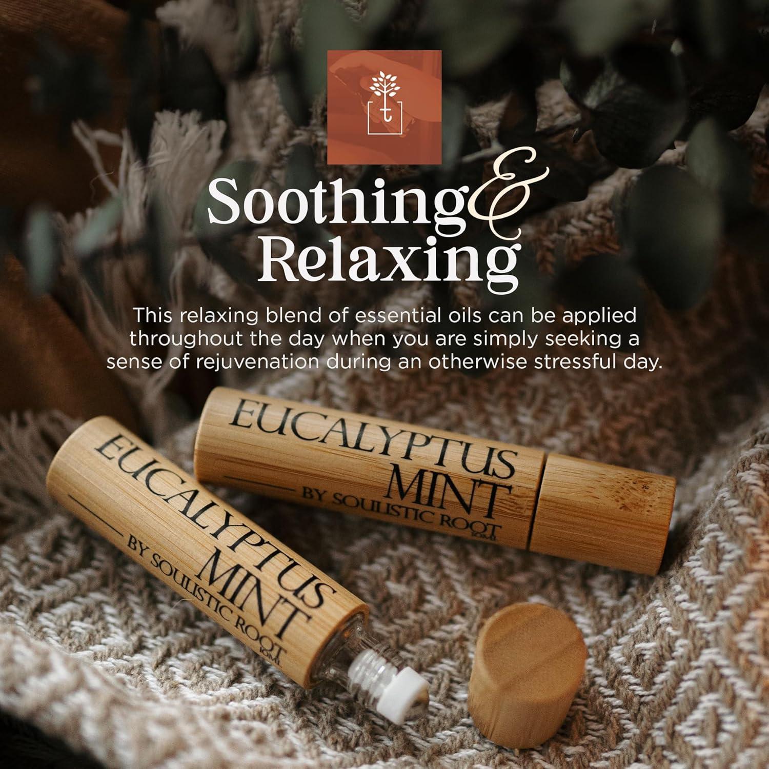 Aceite Esencial Roll-On Eucalipto y Menta Soulistic Root 10ml x2