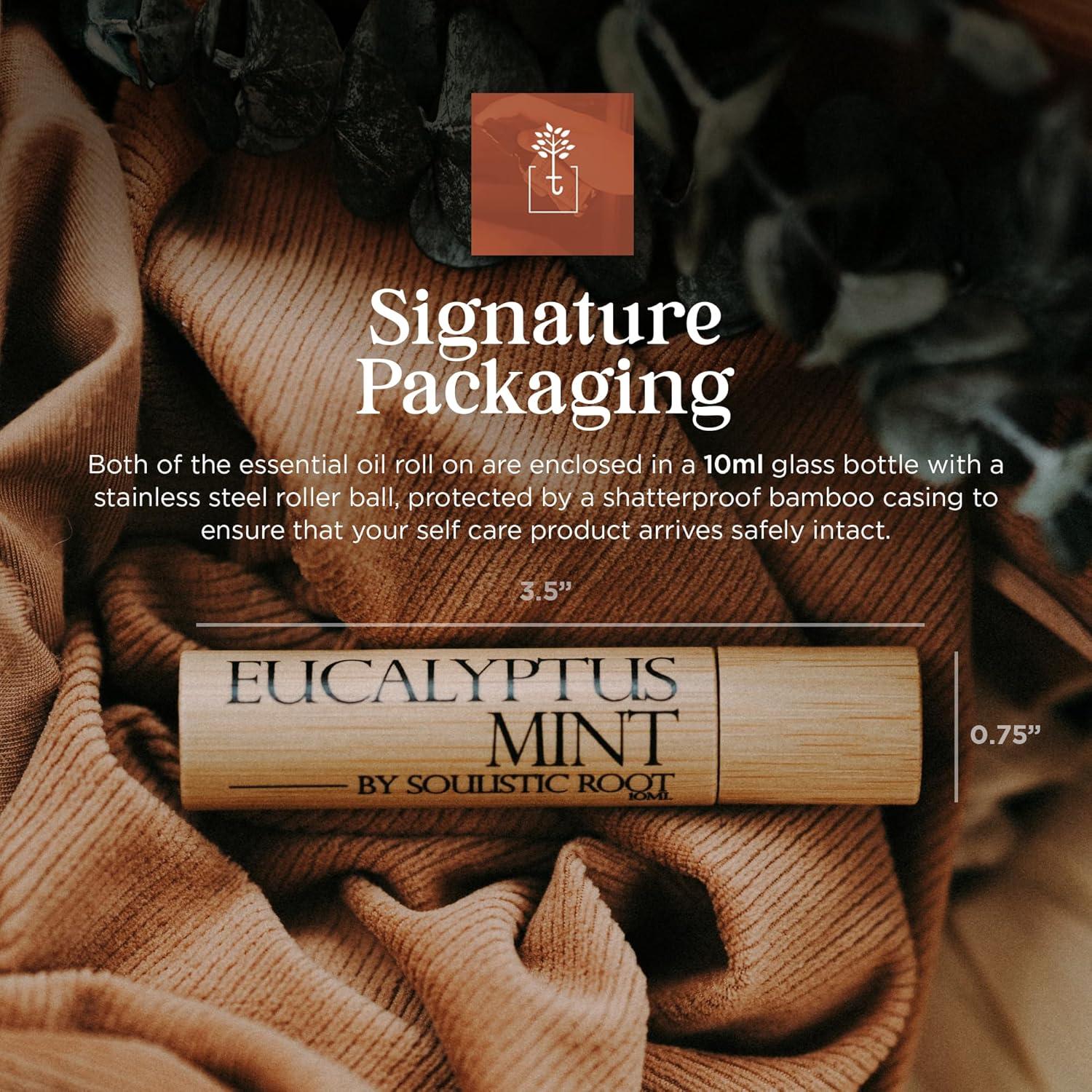 Aceite Esencial Roll-On Eucalipto y Menta Soulistic Root 10ml x2