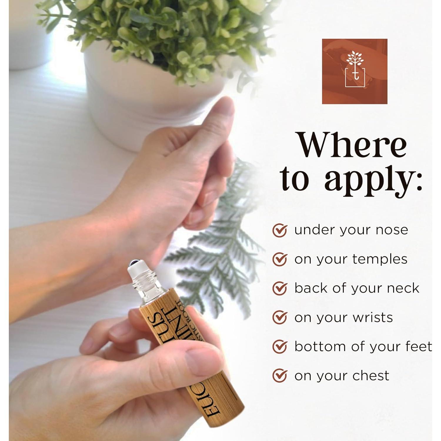 Aceite Esencial Roll-On Eucalipto y Menta Soulistic Root 10ml x2