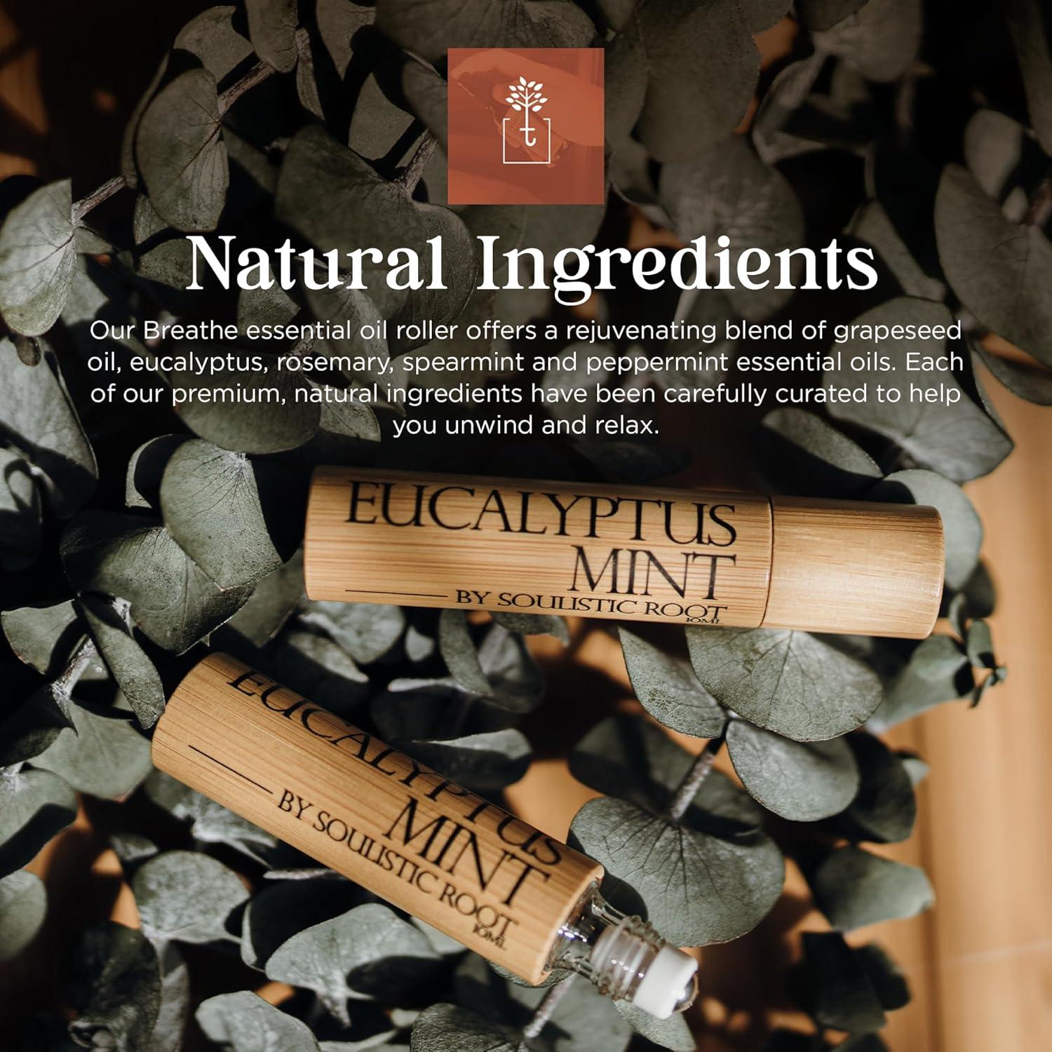 Aceite Esencial Roll-On Eucalipto y Menta Soulistic Root 10ml x2