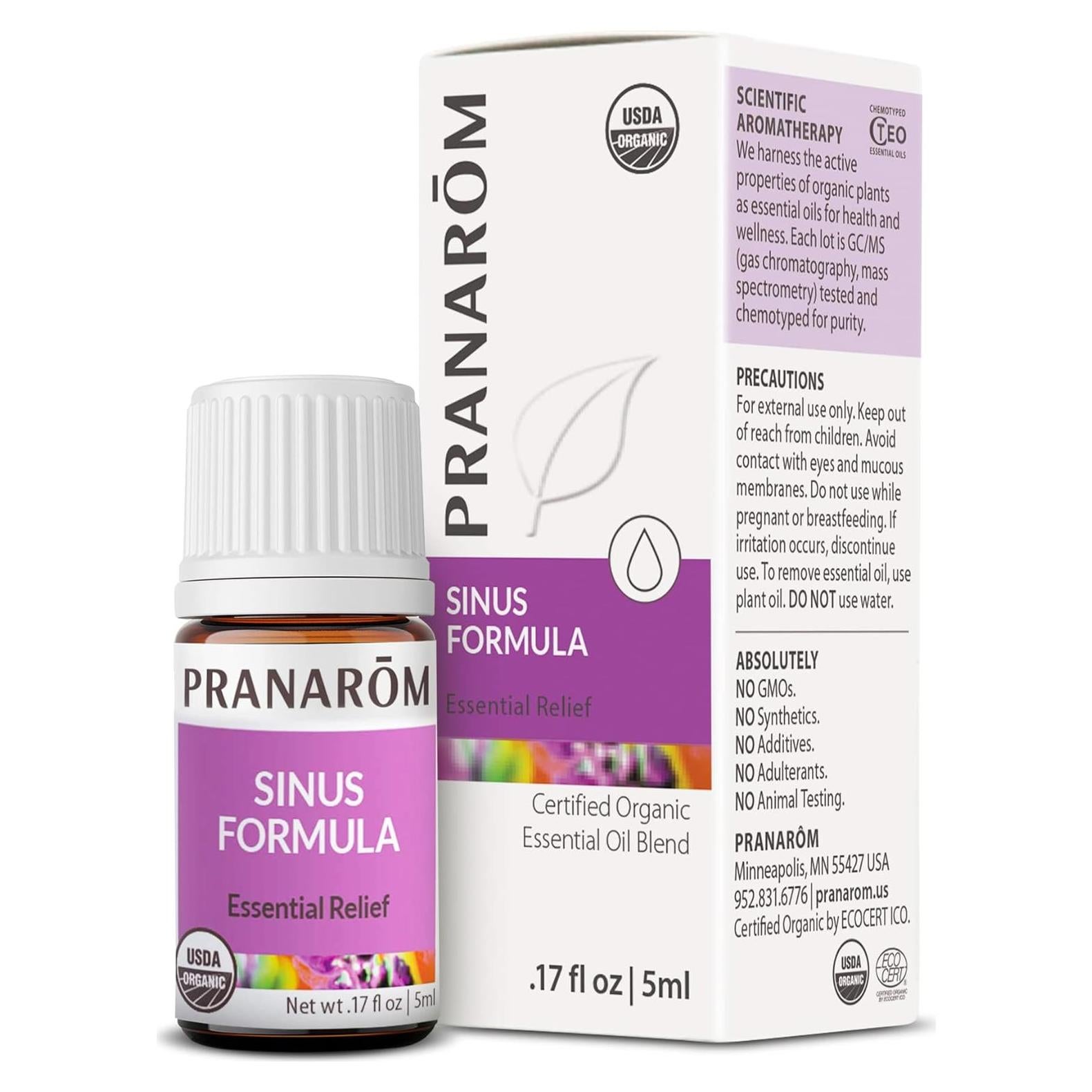 Aceite Esencial Fórmula Sinus Pranarom 5ml - Orgánico y Puro