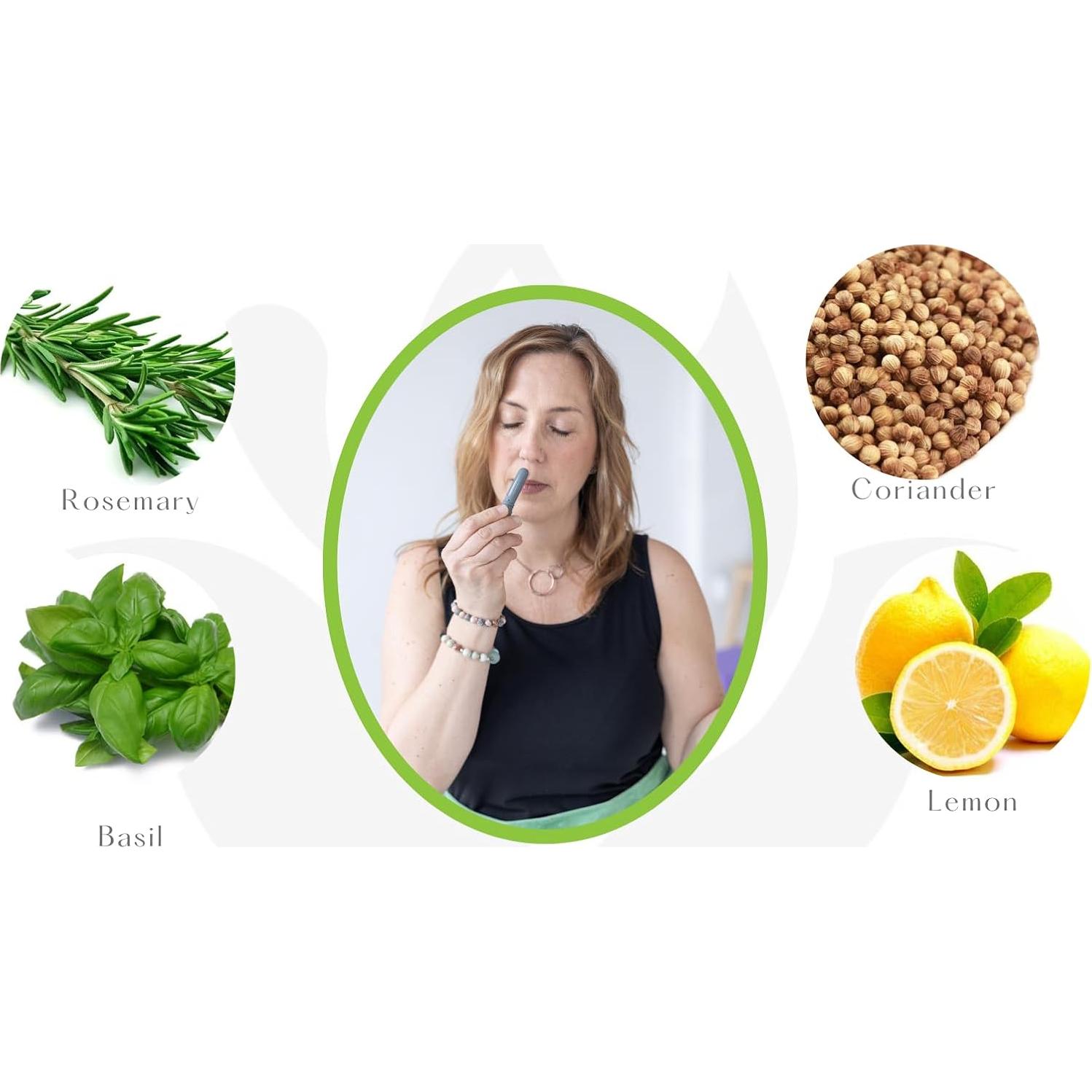 Inhalador de Aroma Natural B. Divine para Enfoque - Aceites Esenciales Orgánicos