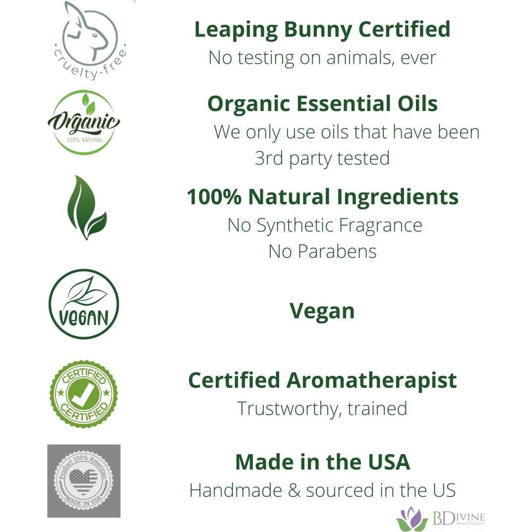 Inhalador de Aroma Natural B. Divine para Enfoque - Aceites Esenciales Orgánicos