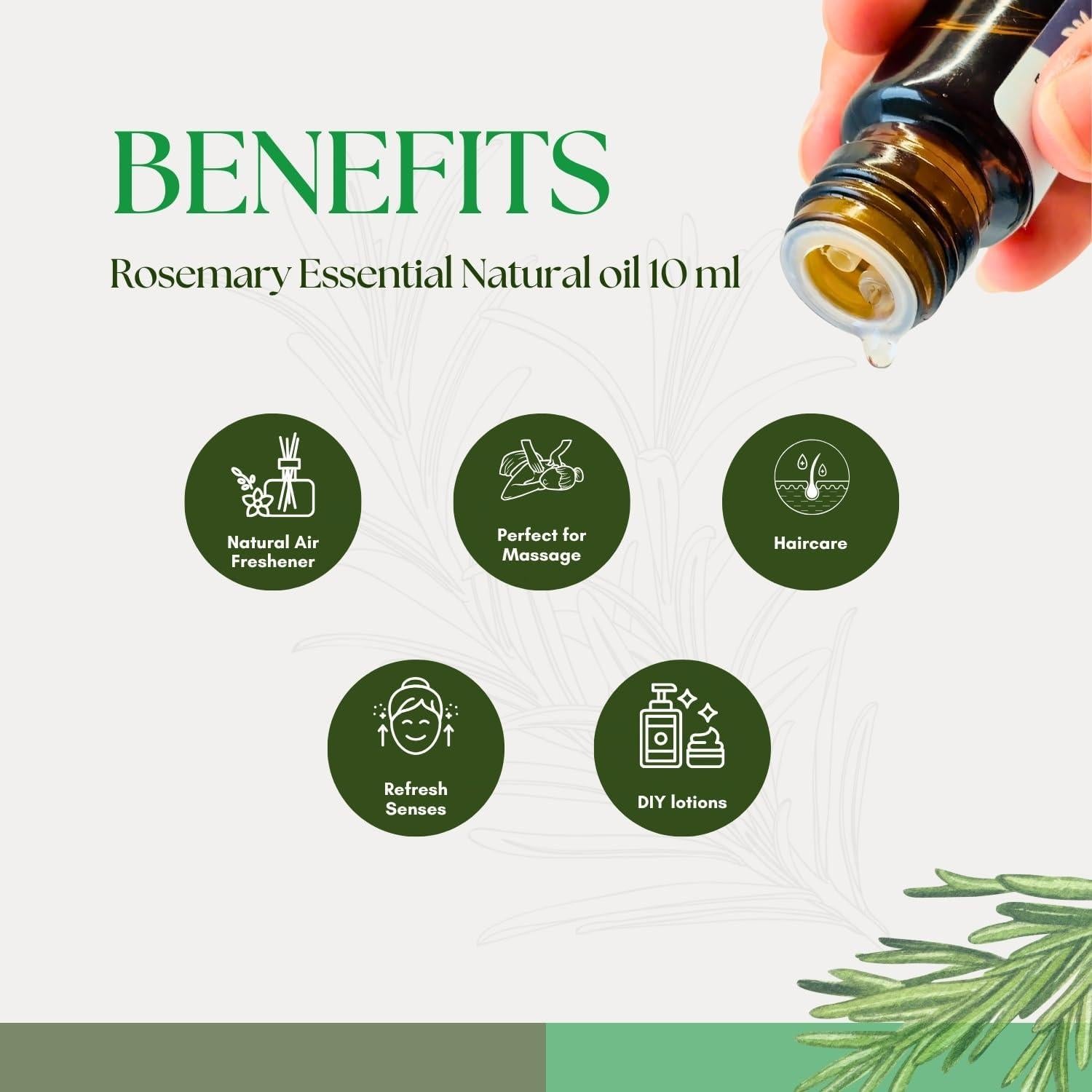 Aceite Esencial de Romero Roots & Above 10 ml Puro Natural