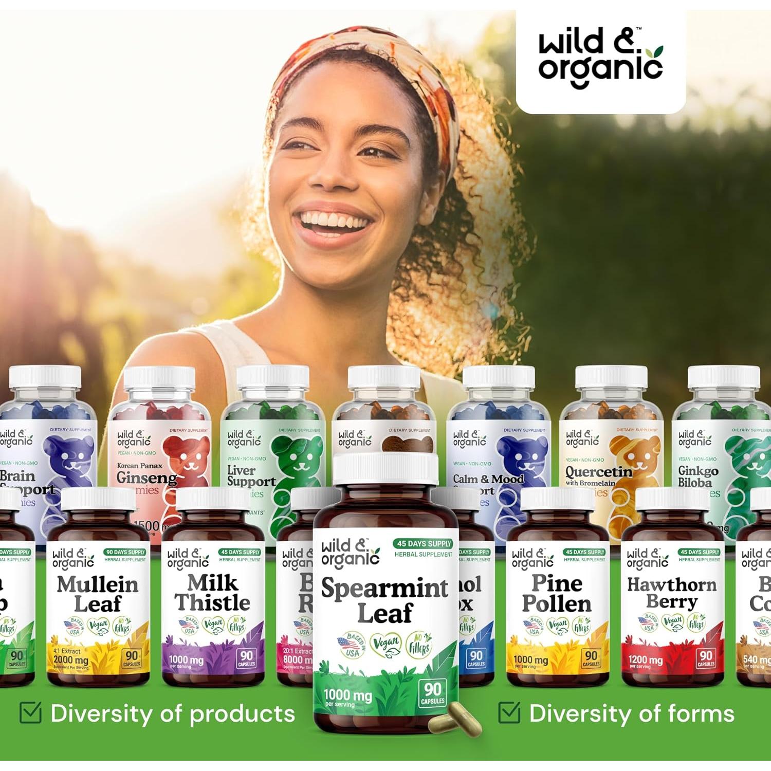 Cápsulas de Menta Verde Silvestre Wild & Organic - 90 Unidades