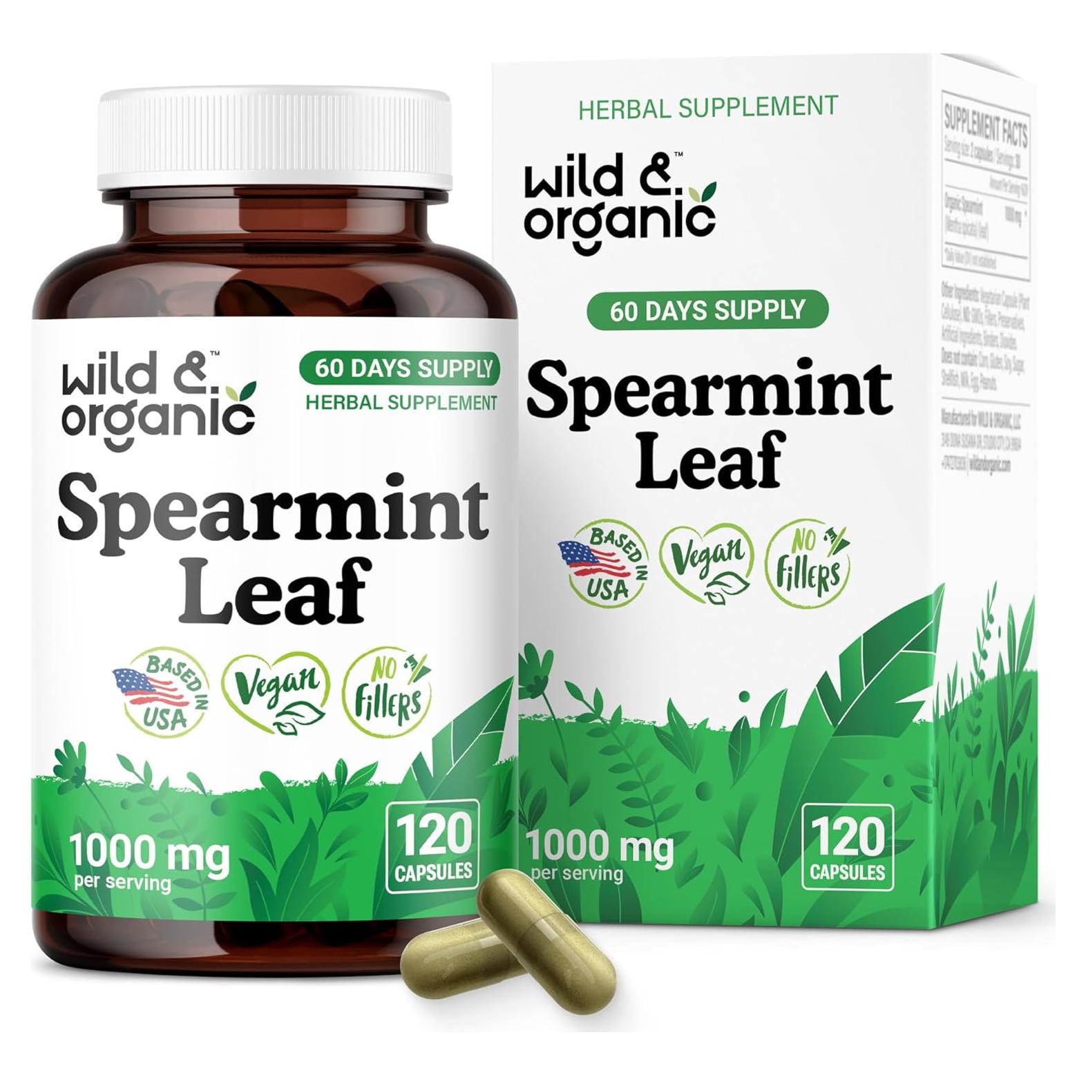 Cápsulas de Menta Verde Orgánica Wild & Organic 120 Caps 1000 mg