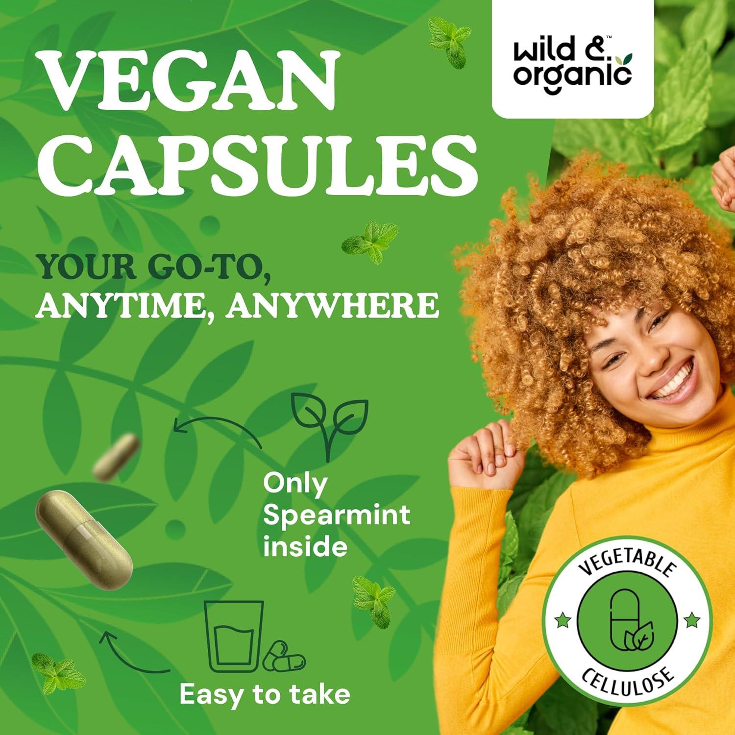 Cápsulas de Menta Verde Orgánica Wild & Organic 120 Caps 1000 mg