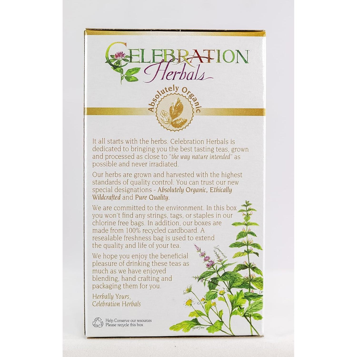 Hojas de Menta Verde Orgánica Celebration Herbals 24 Unidades