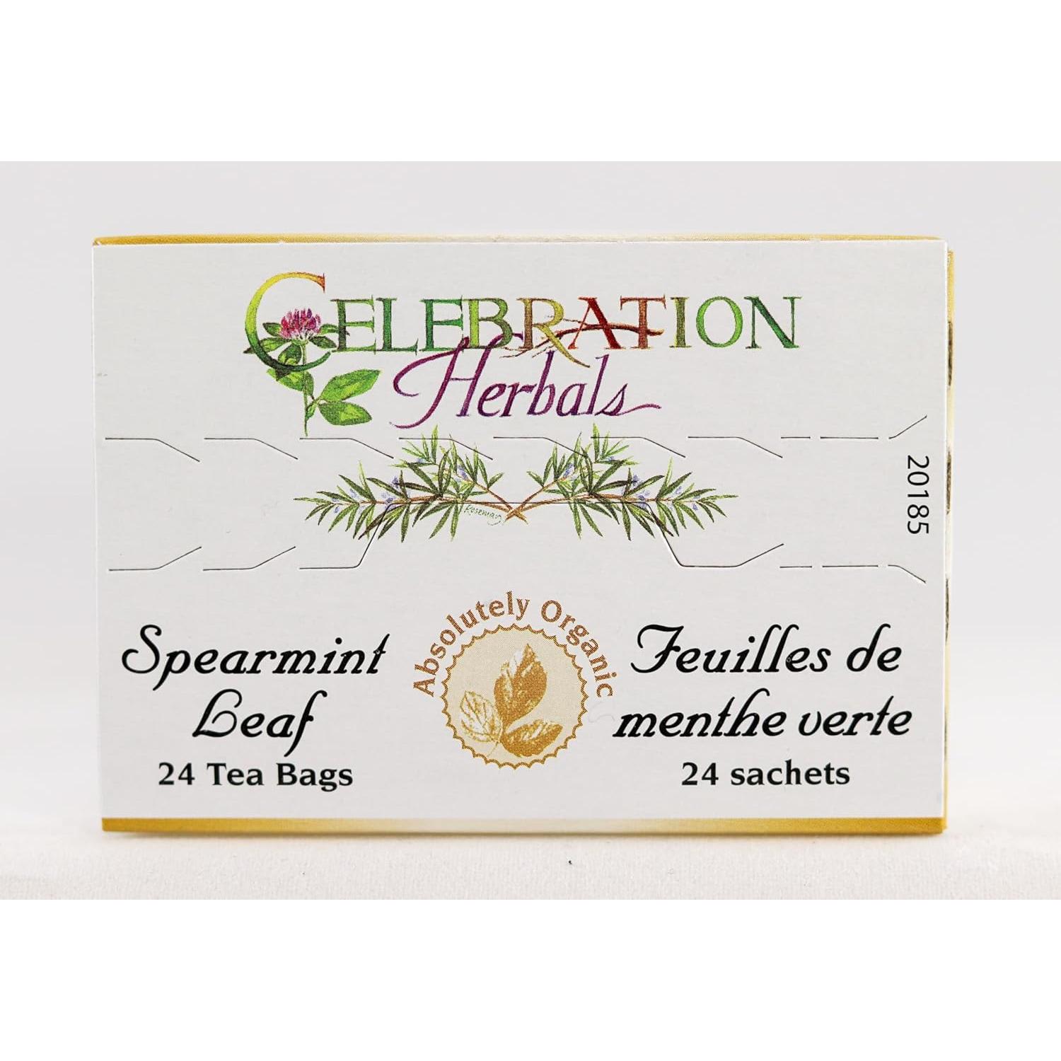 Hojas de Menta Verde Orgánica Celebration Herbals 24 Unidades