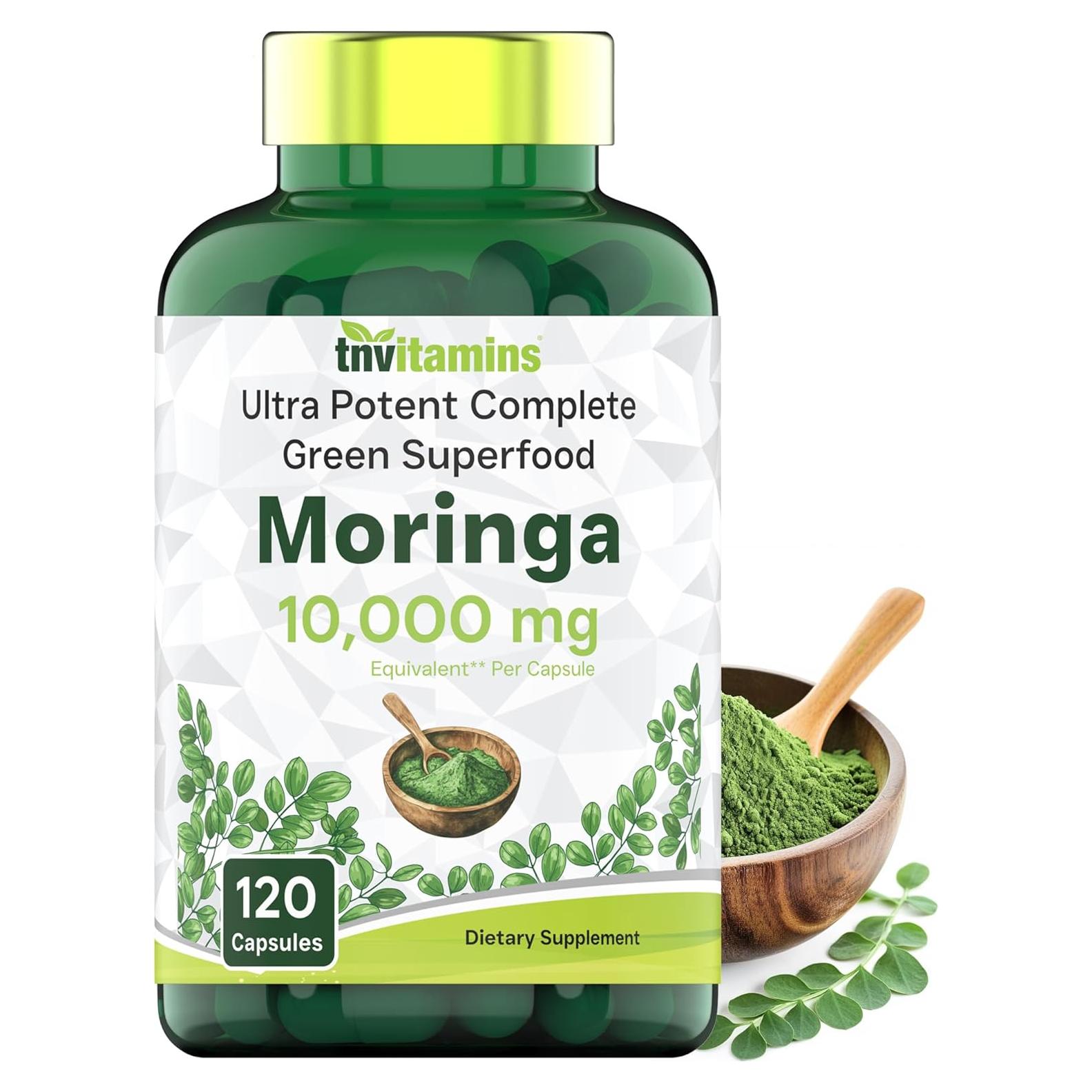 Cápsulas de Moringa 10,000 mg TNVitamins - 120 Unidades