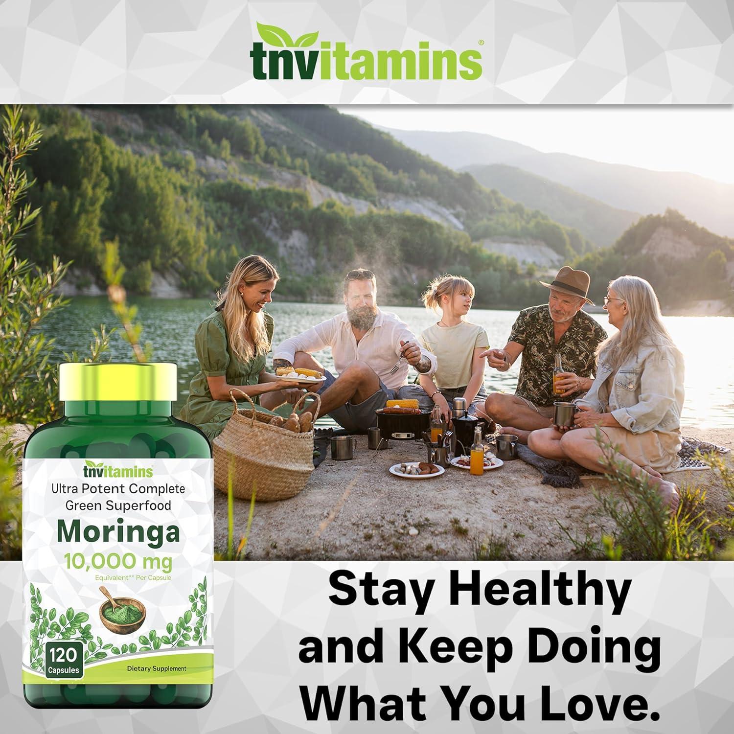 Cápsulas de Moringa 10,000 mg TNVitamins - 120 Unidades
