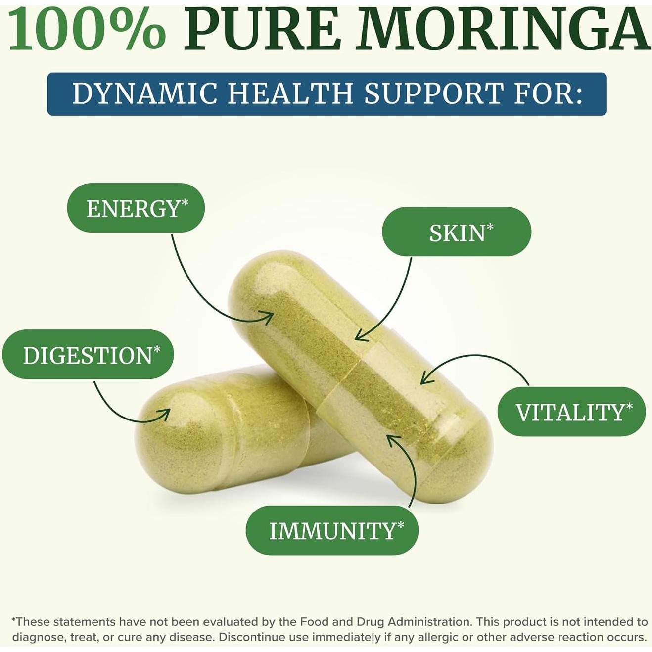 Cápsulas de Moringa Pura 5000mg Nobi Nutrition 60 Unidades