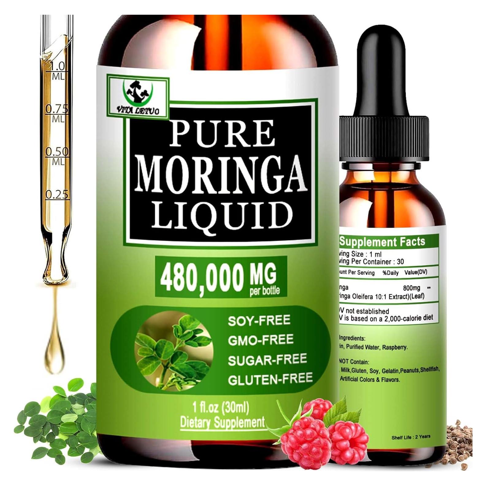 Gotas Líquidas de Moringa Orgánica Vita Letuo 30 Porciones