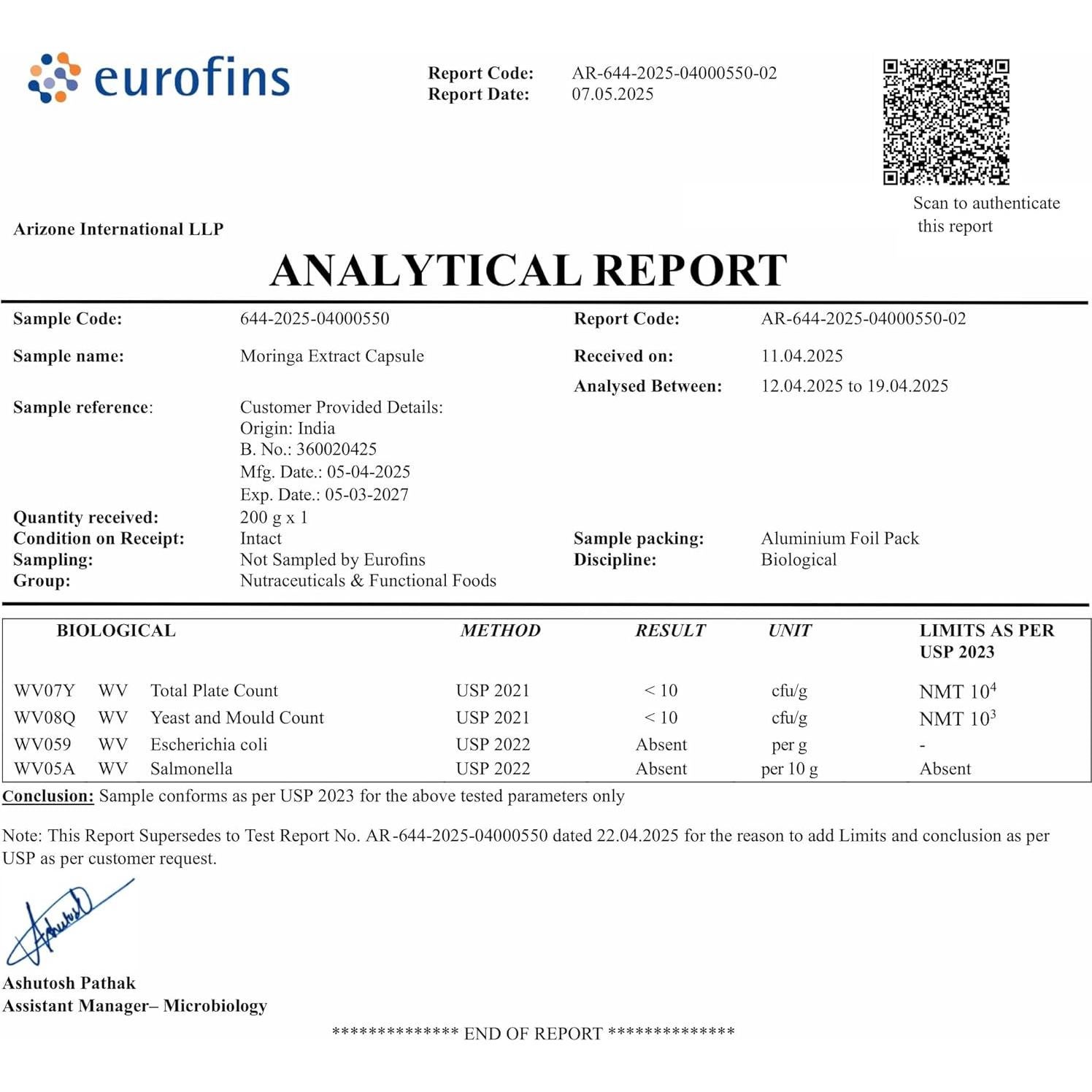 Cápsulas de Moringa Stay Alive 1000mg 120 Pastillas Veganas