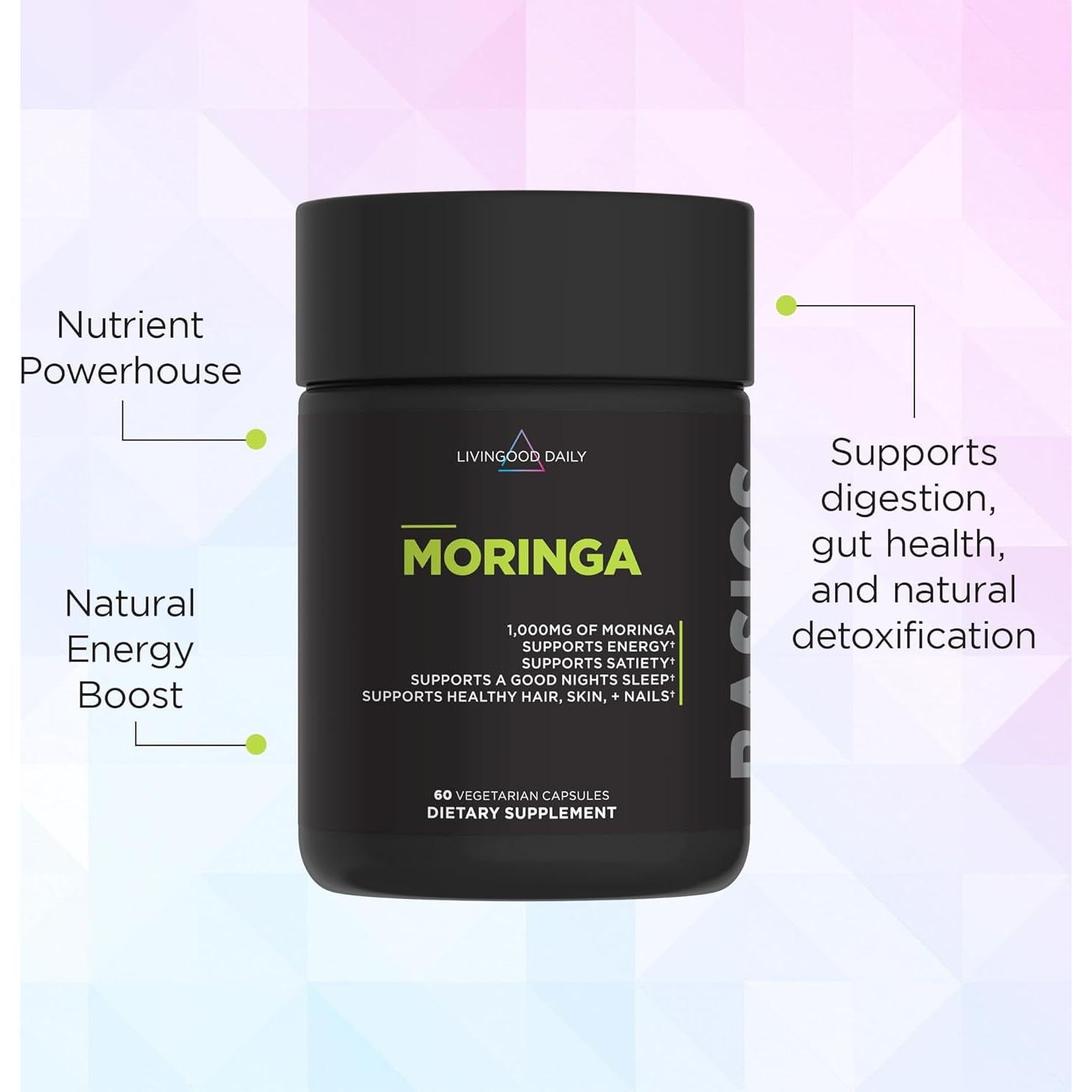 Cápsulas de Moringa Livingood Daily 1000 mg - 60 Unidades