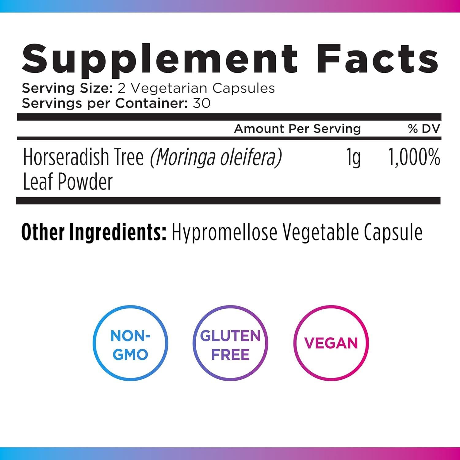 Cápsulas de Moringa Livingood Daily 1000 mg - 60 Unidades