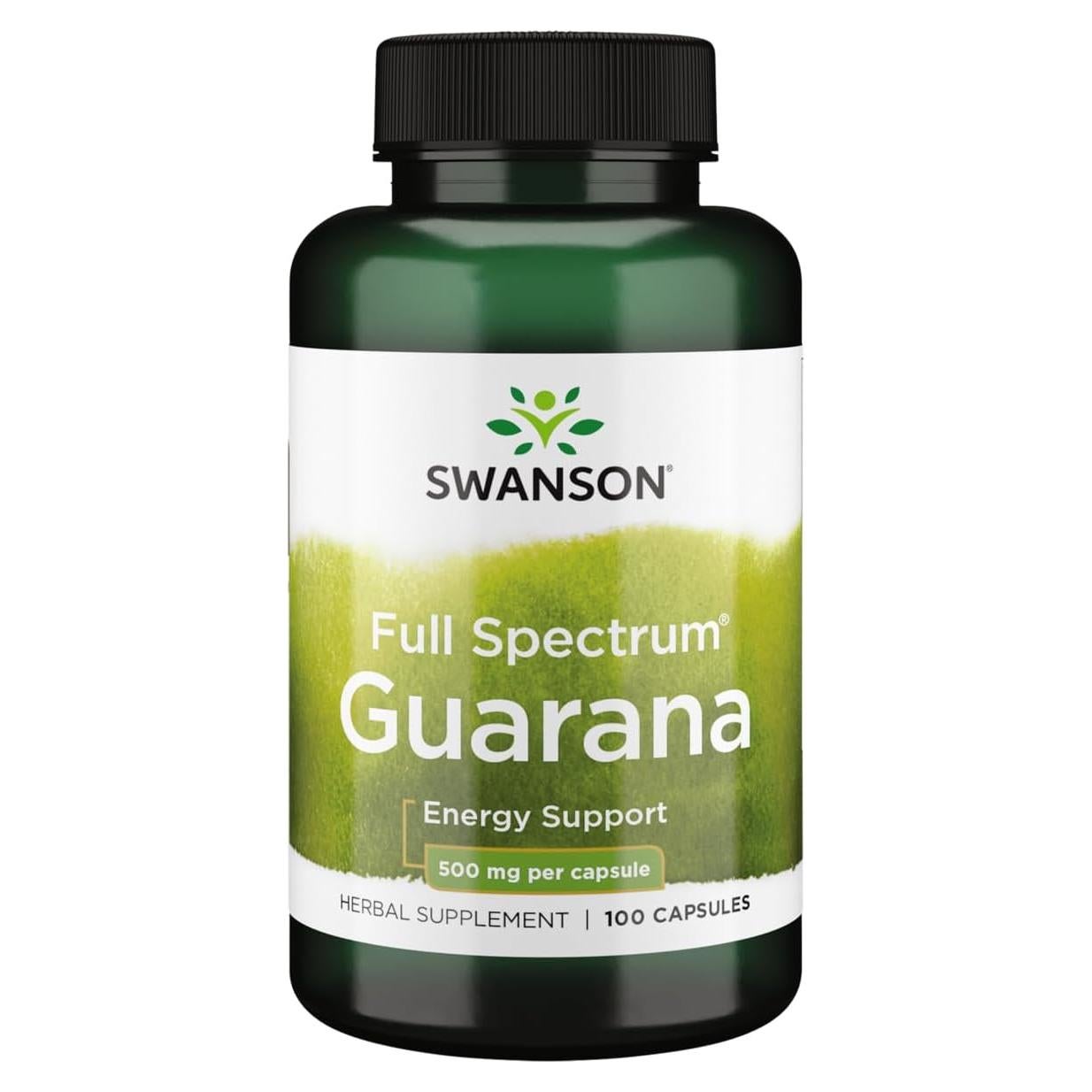 Cápsulas de Guaraná Swanson 500 mg - 100 Unidades