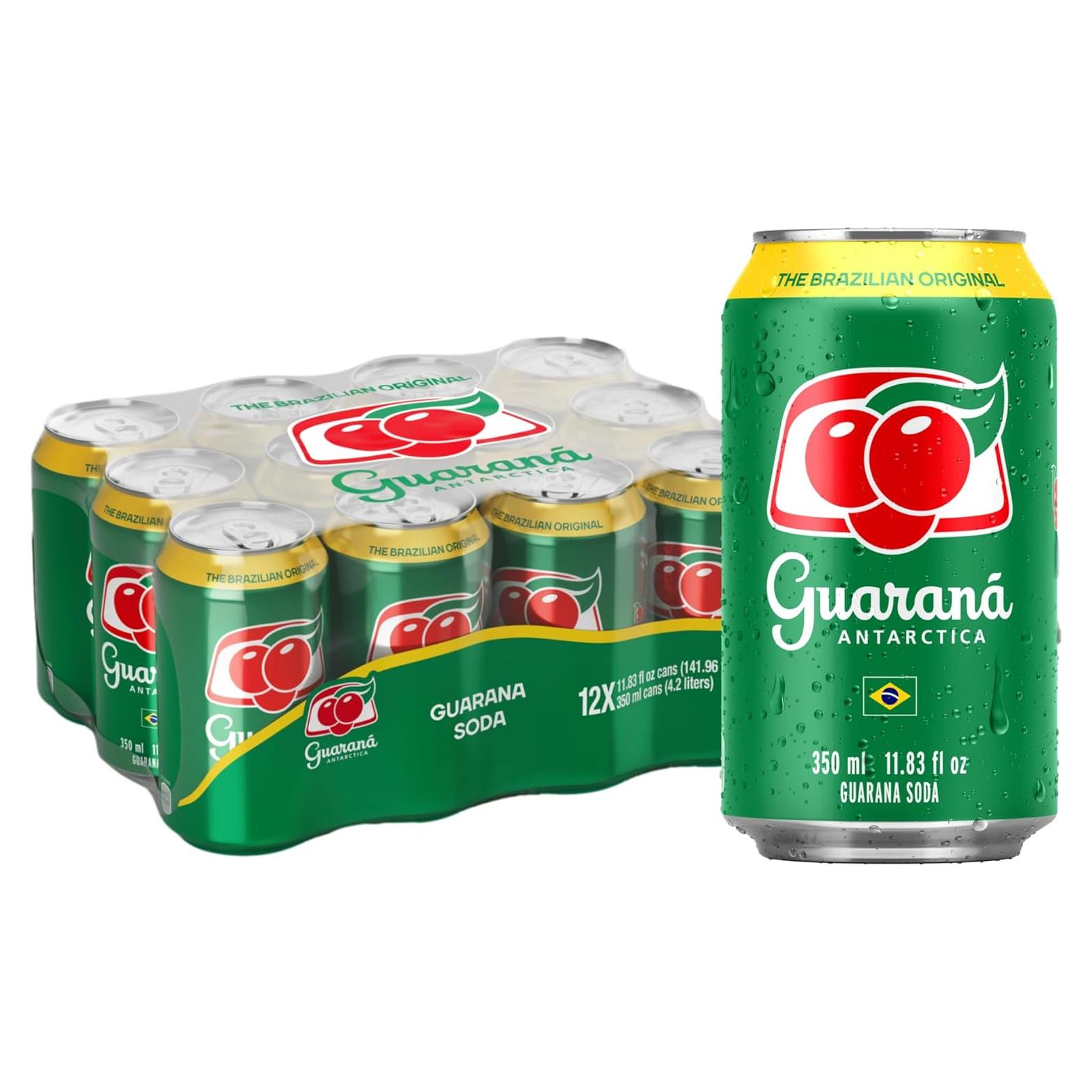 Soda Guaraná Antarctica Regular 350 ml - Paquete de 12 Latas