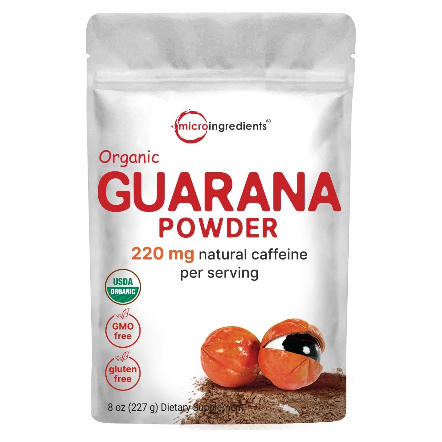 Polvo de Guaraná Orgánico Micro Ingredients 227g Energizante Natural