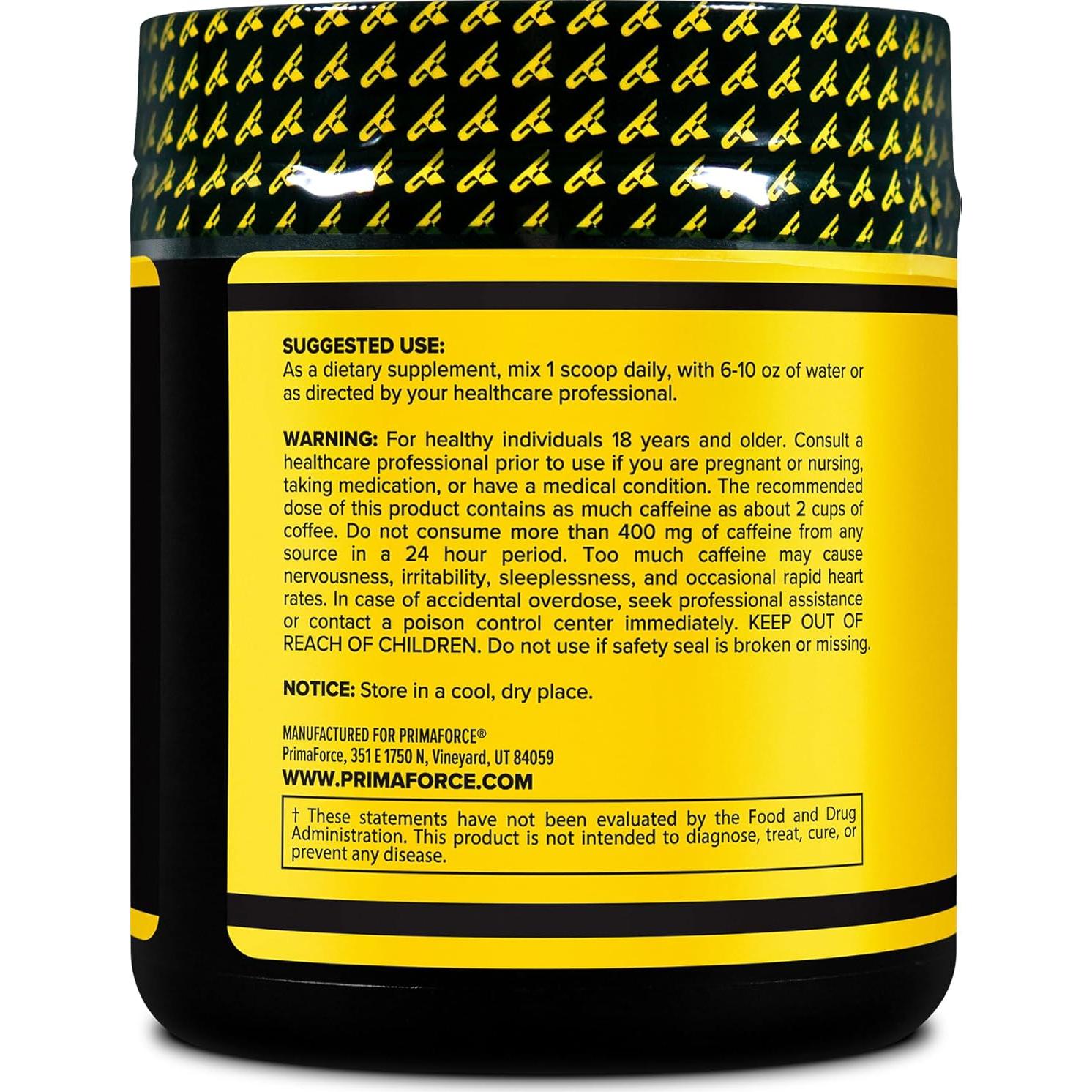 Polvo de Guaraná PrimaForce 200g - 220mg Cafeína Natural