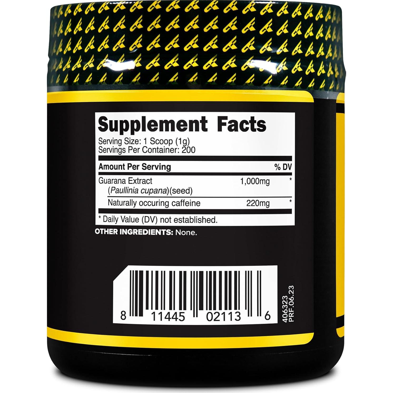 Polvo de Guaraná PrimaForce 200g - 220mg Cafeína Natural