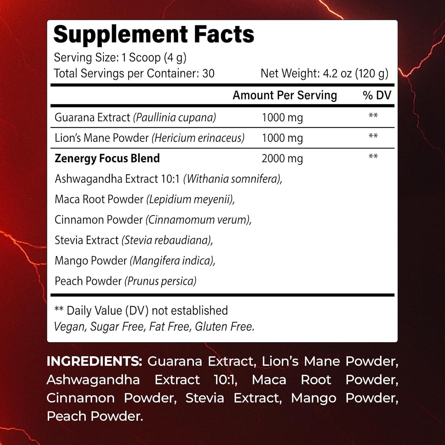 Polvo Energizante Natural Guaraná 1000mg BloomBoost 119g