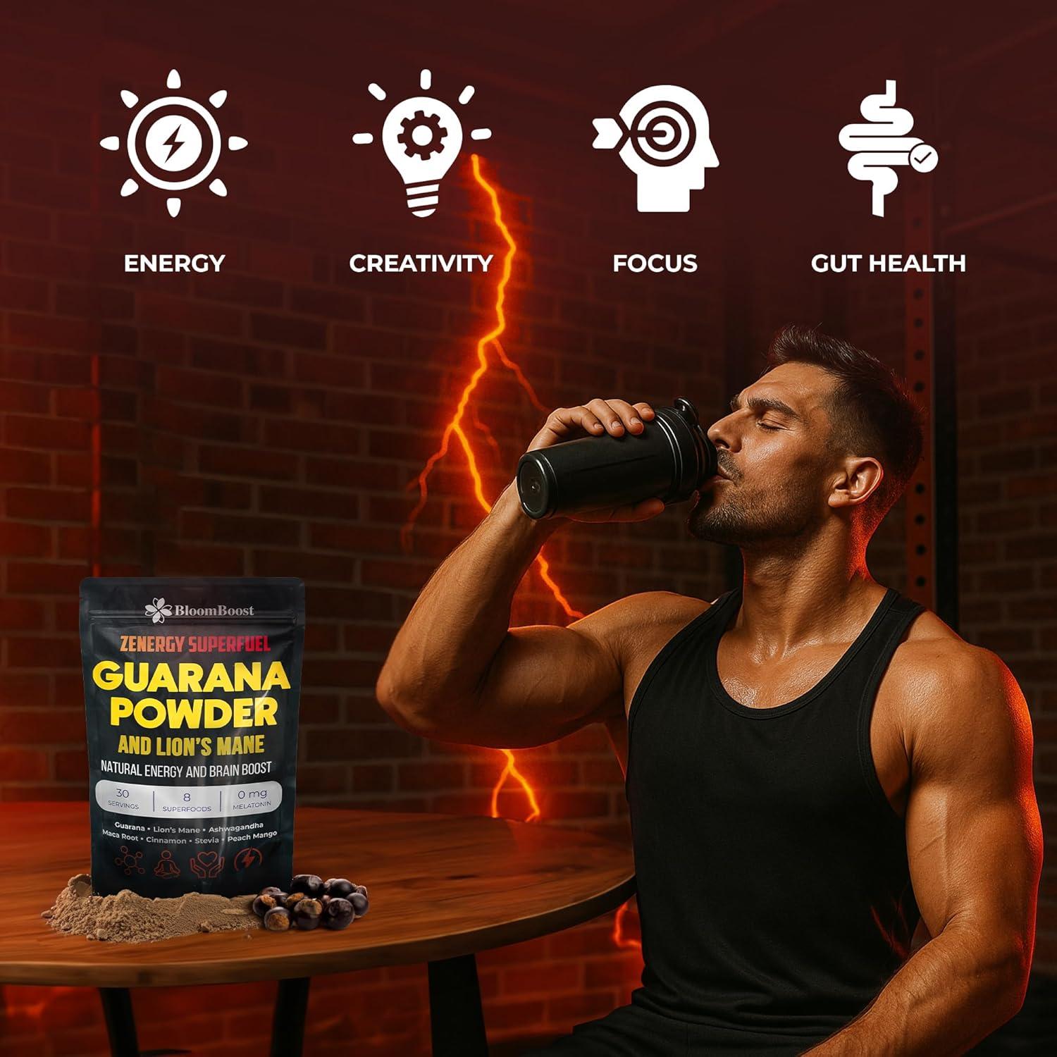 Polvo Energizante Natural Guaraná 1000mg BloomBoost 119g