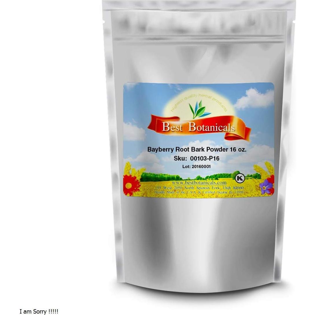 Polvo de Corteza de Raíz de Bayberry 450 g Mejor Botánicos