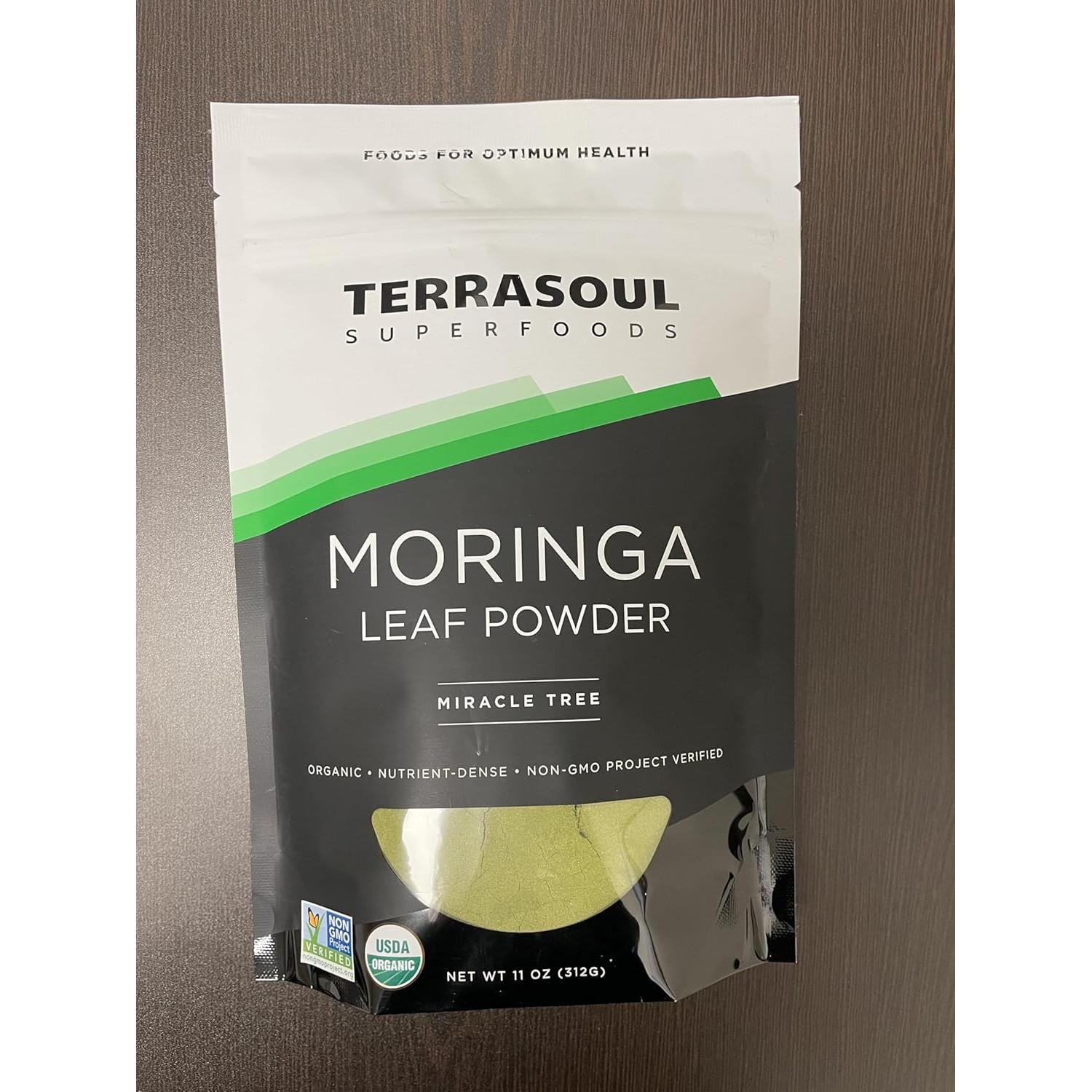 Polvo de Moringa Orgánico Terrasoul Superfoods 311 g - Antioxidantes