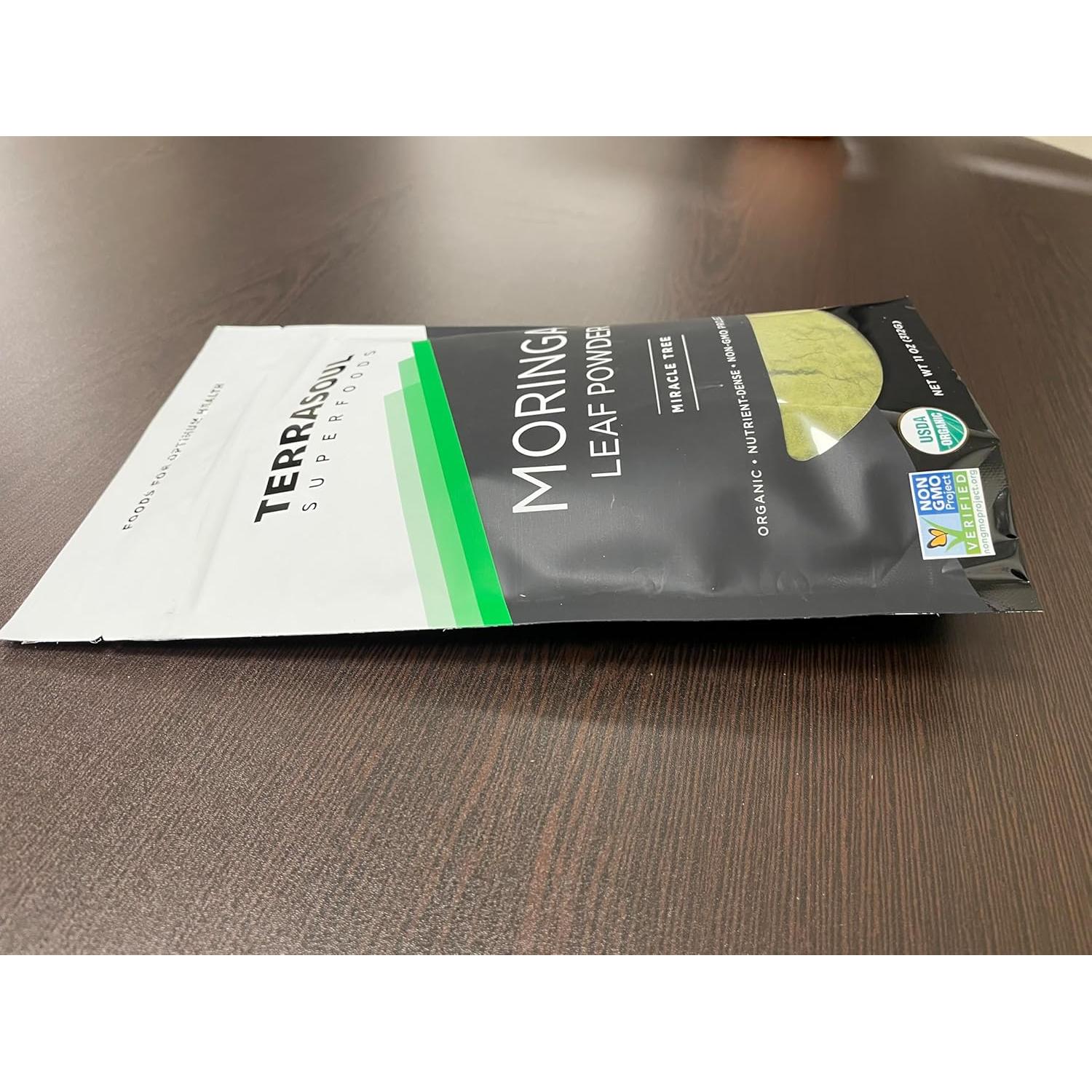 Polvo de Moringa Orgánico Terrasoul Superfoods 311 g - Antioxidantes