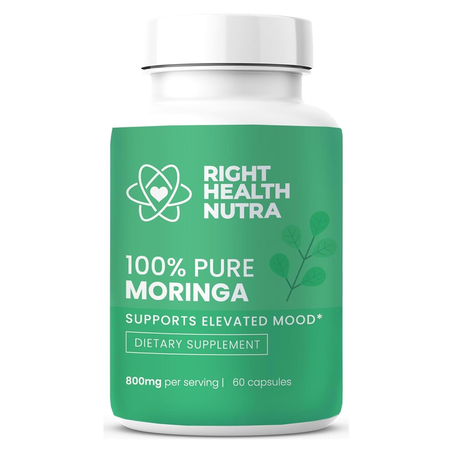 Cápsulas de Moringa Pura 800mg Right Health Nutra - 60 Unidades