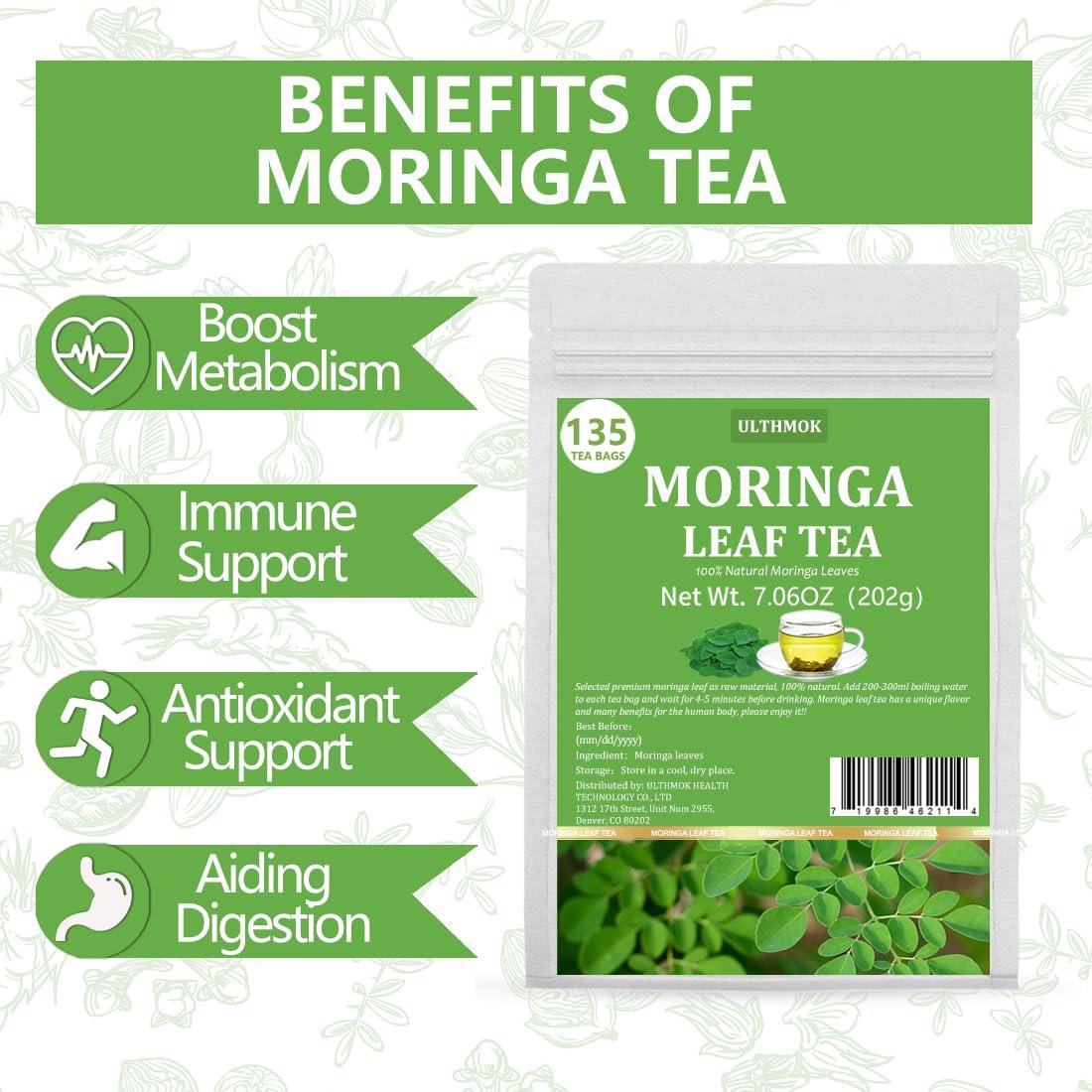 Té de Moringa Premium YILINSHA 135 Bolsitas 202.5g Natural