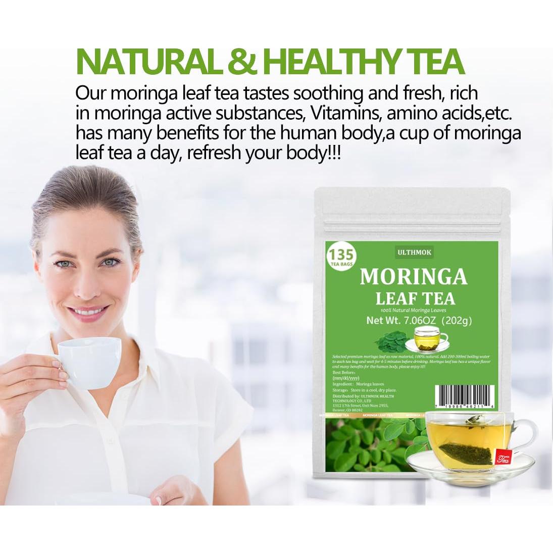Té de Moringa Premium YILINSHA 135 Bolsitas 202.5g Natural