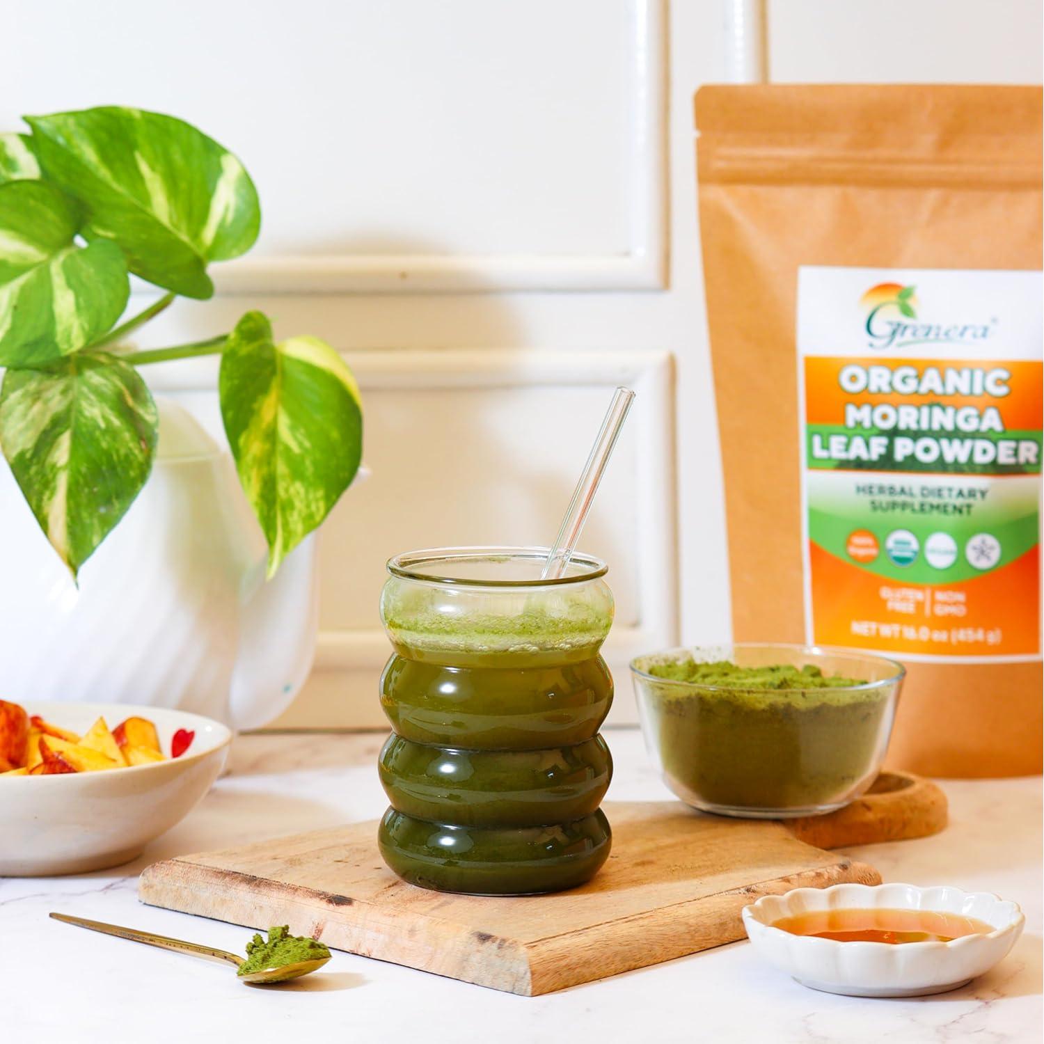 Polvo de Moringa Orgánico Grenera 1 kg - Sin Aditivos, Vegano