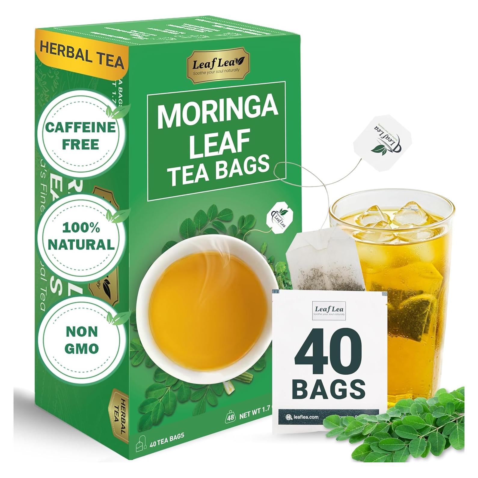Té de Moringa LeafLea 40 Bolsitas 100% Natural Sin Cafeína