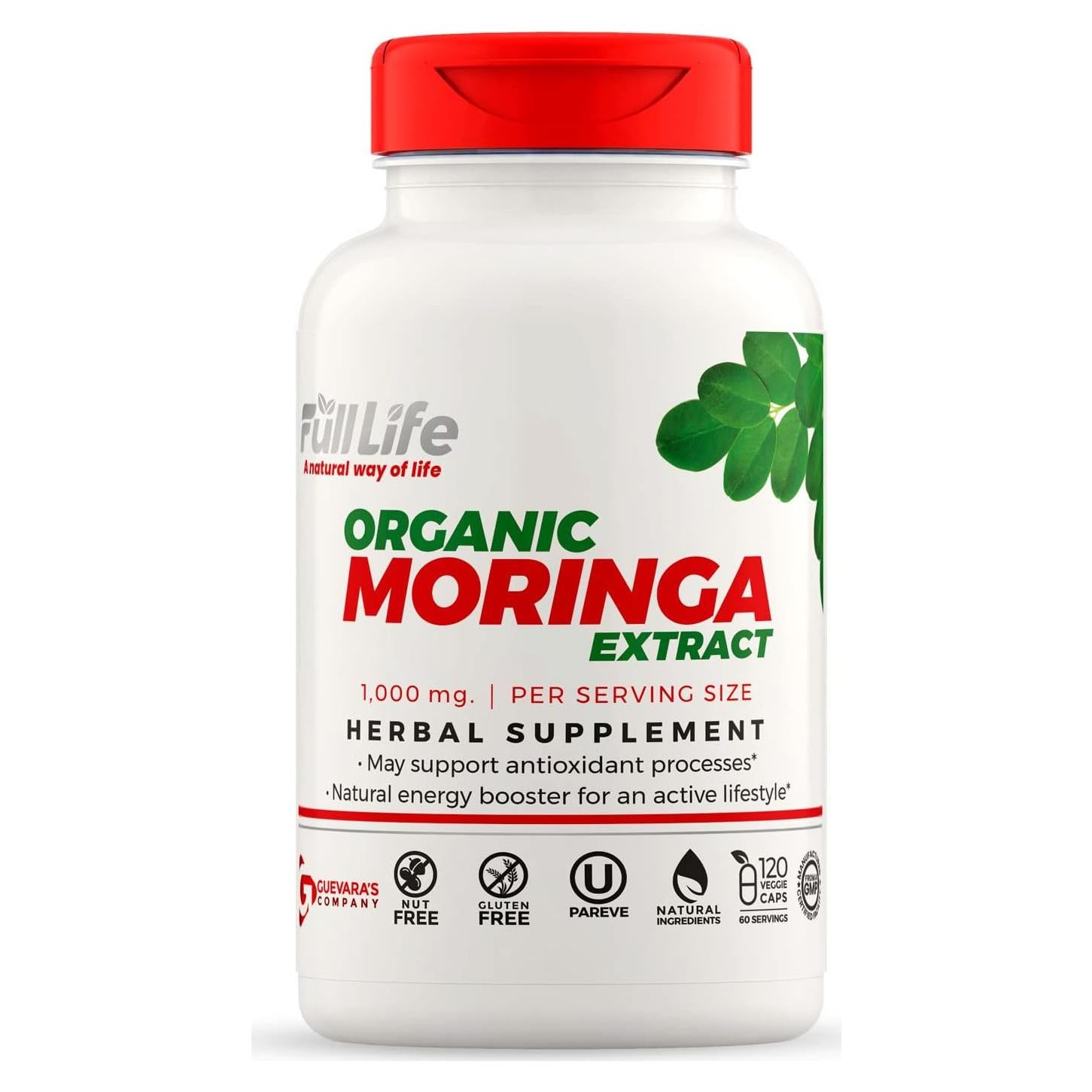 Cápsulas de Moringa Oleifera Full Life 1000mg - 120 Unidades